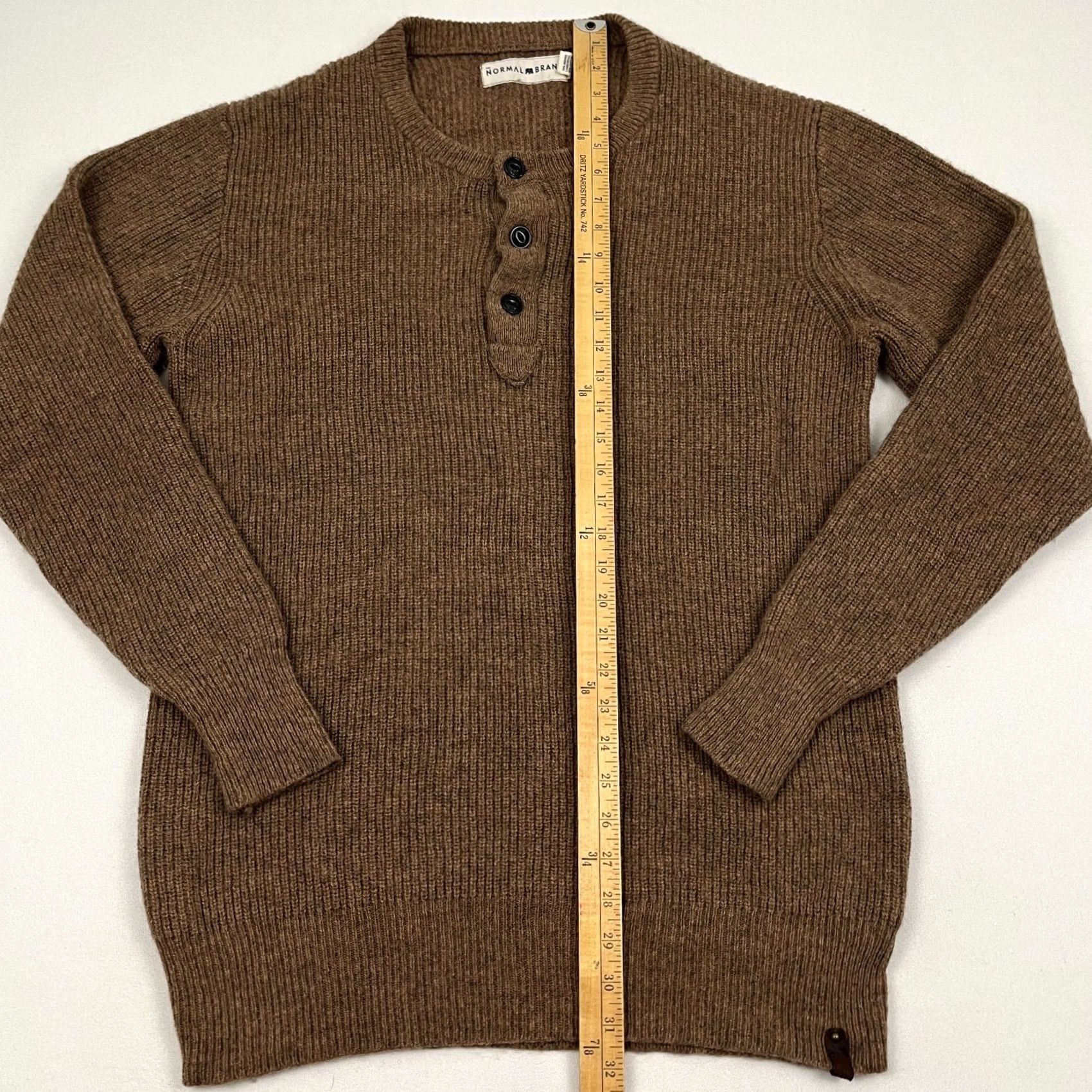 Vintage VINTAGE The Normal Brand Sweater Mens L Tall Fit Merino Lambs Wool Henley Pullover Prep Size US L / EU 52-54 / 3 - 5 Thumbnail