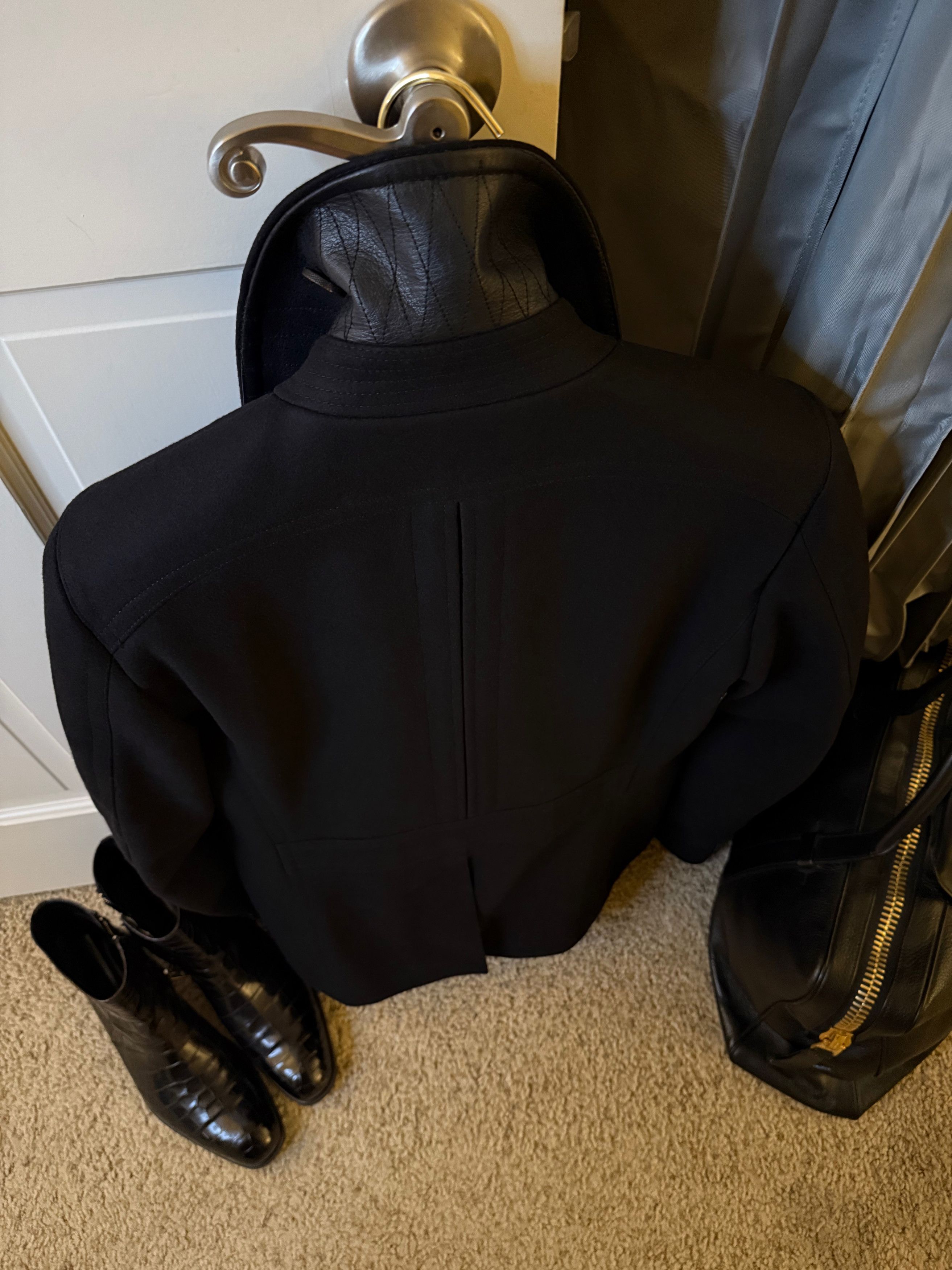 Belstaff Coveted, Badass $1,700 w/tax Leather Accents Peacoat Size US M / EU 48-50 / 2 - 16 Thumbnail