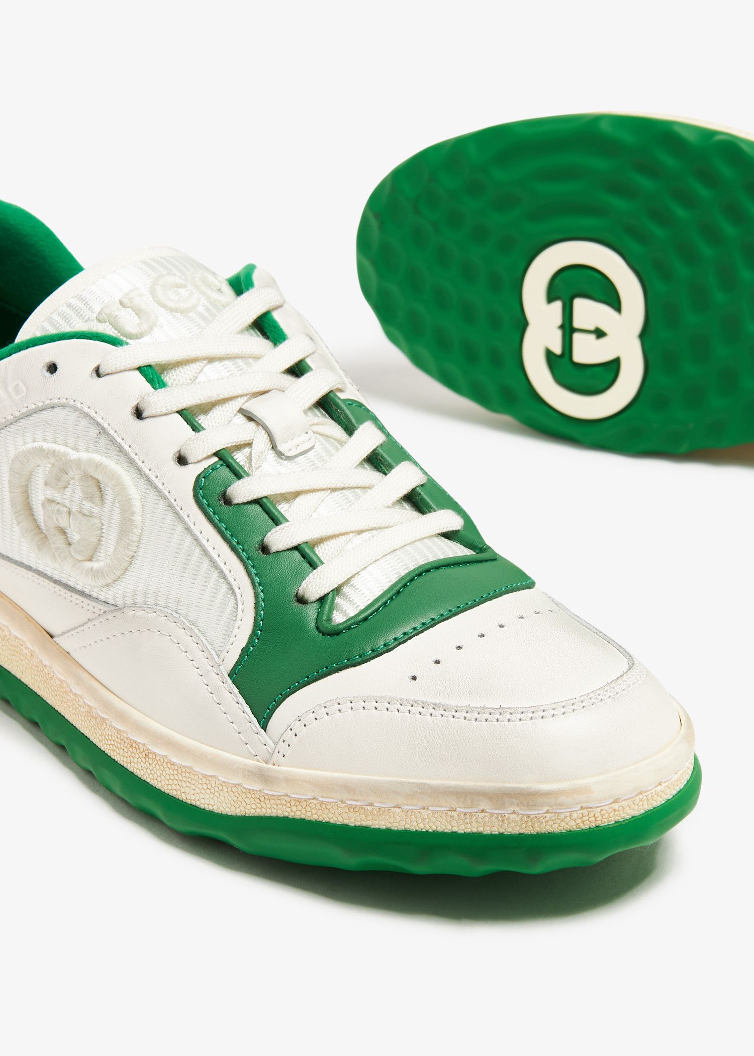 Gucci o1mt1gz0325 MAC80 Sneakers in White/Green Size US 14 / EU 47 - 2 Thumbnail