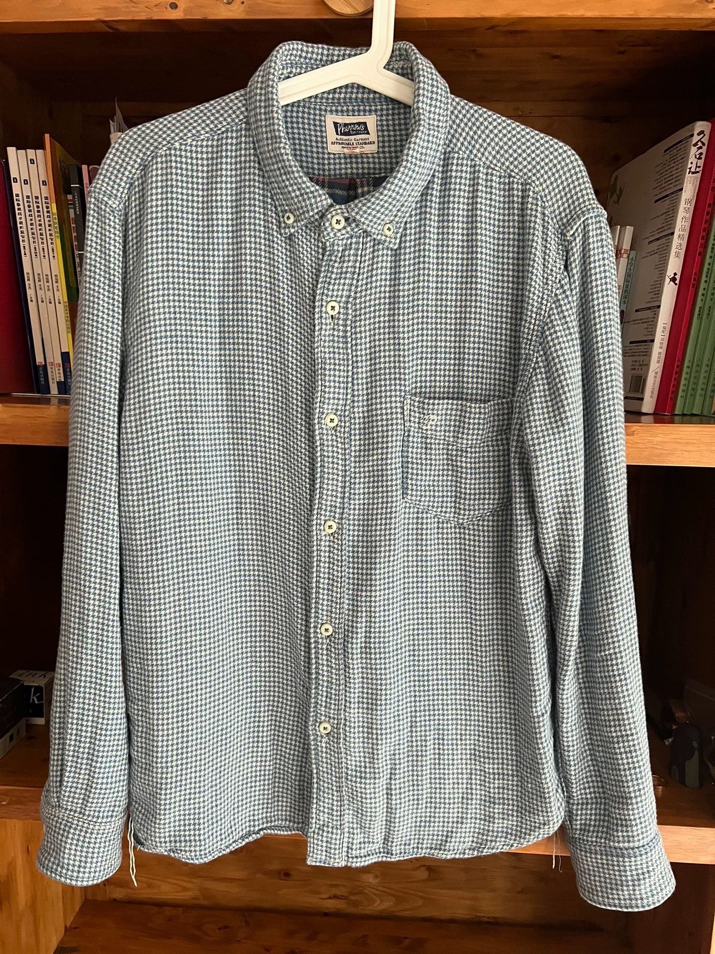 Pherrow's Pherrow's Indigo Houndstooth Shirt Size US L / EU 52-54 / 3 - 1 Thumbnail