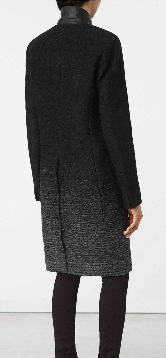 Allsaints AllSaints Jaiya Coat Black Grey Ombre Coat Size 6 Size M / US 6-8 / IT 42-44 - 2 Thumbnail