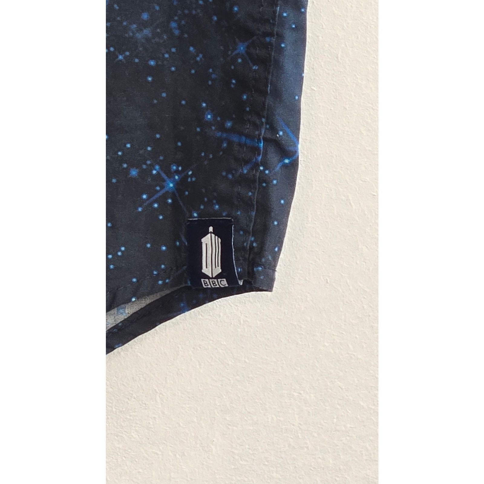 Other Dr. Who Mens Blue Button Down Short Sleeve Shirt Small. Size US S / EU 44-46 / 1 - 4 Thumbnail