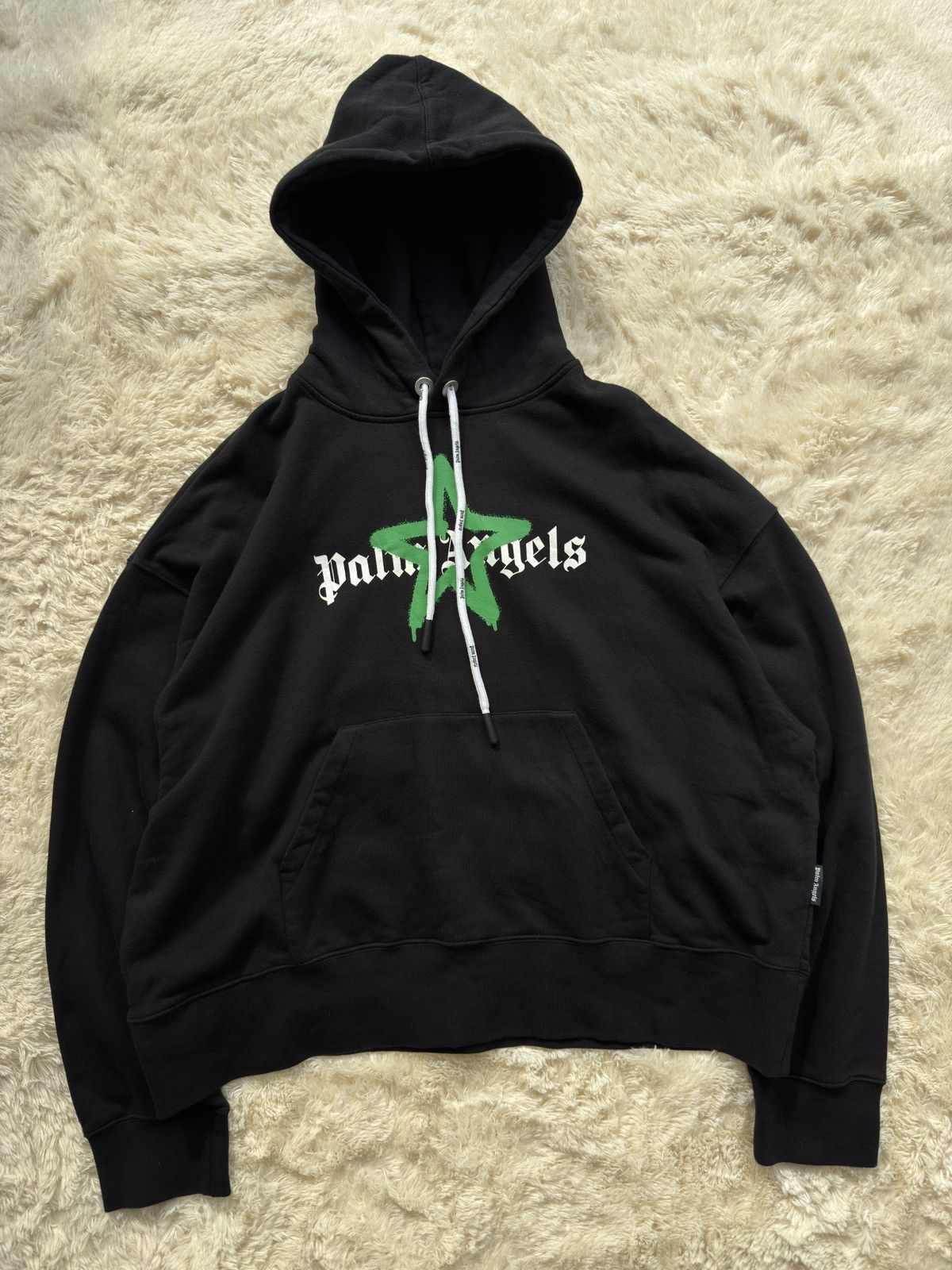 Palm Angels Palm Angels Star Sprayed hoodie Black boxy fit Size US L / EU 52-54 / 3 - 1 Thumbnail