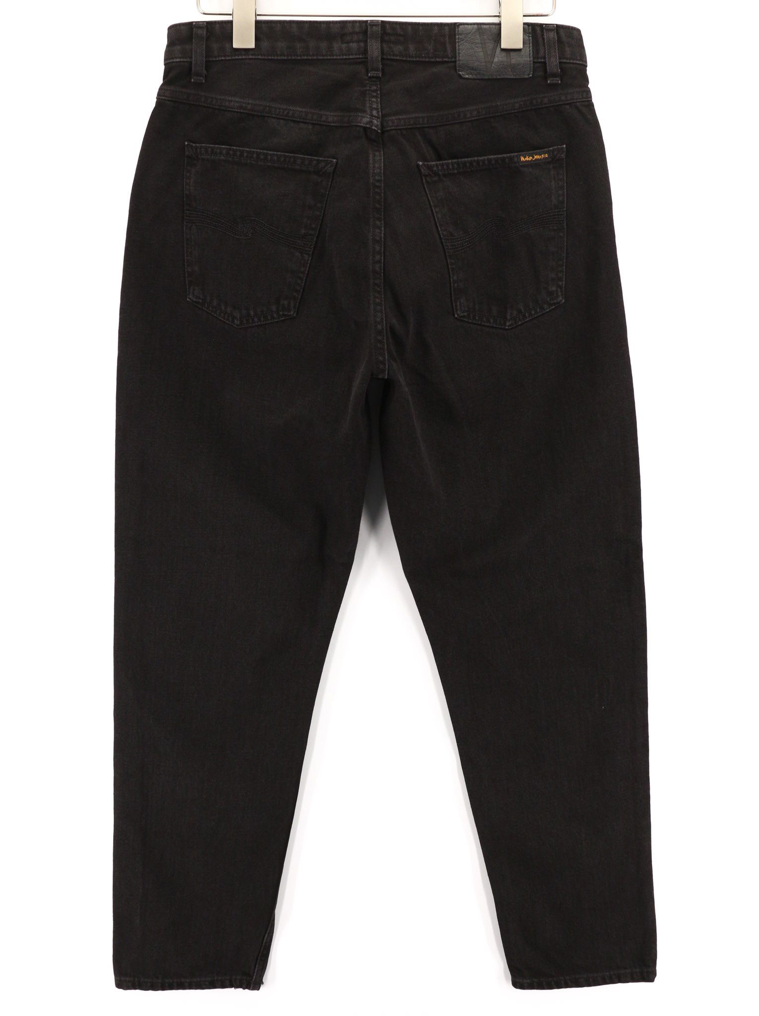 Nudie Jeans BREEZY BRITT W32/L30 Black Worn Zip Logo Cotton Jeans 80666 Size US 32 / EU 48 - 2 Thumbnail