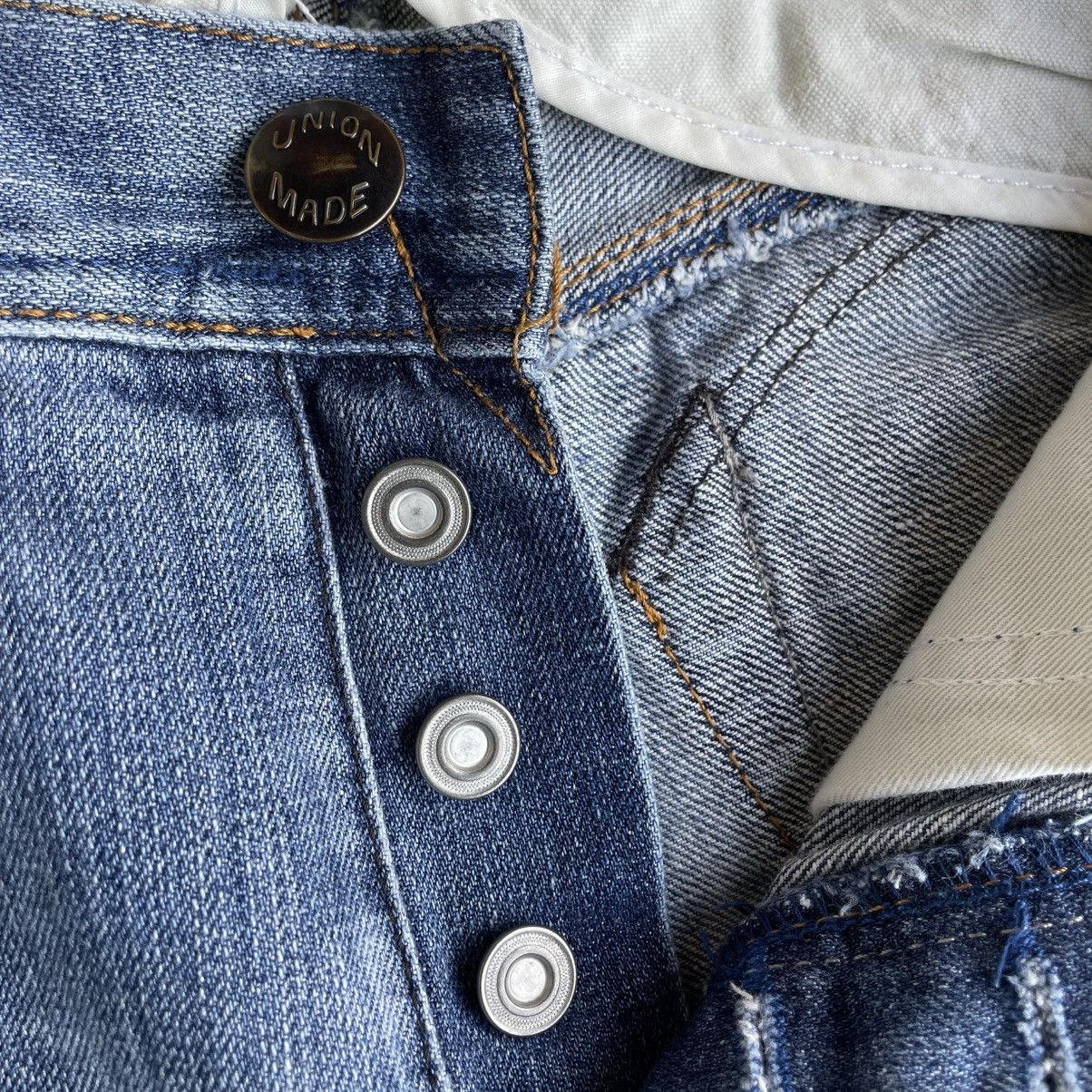 Bluer Denim 🔥🇯🇵Blue Denim Garments Union Made Ripped Distress Denim Jeans Size US 31 - 13 Thumbnail