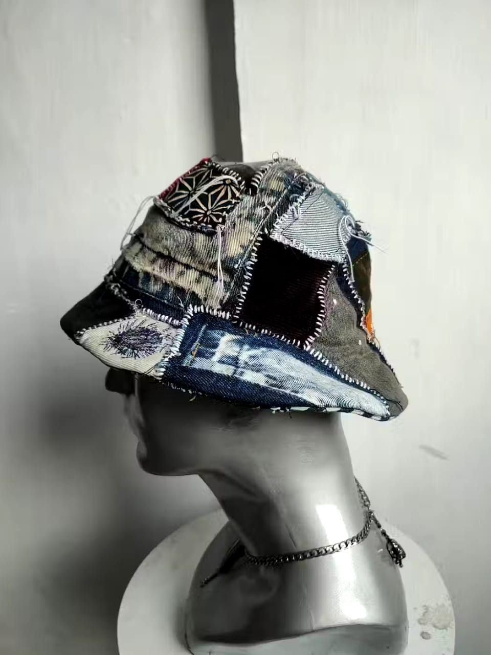 Custom Made Patchwork Denim Bucket Hats