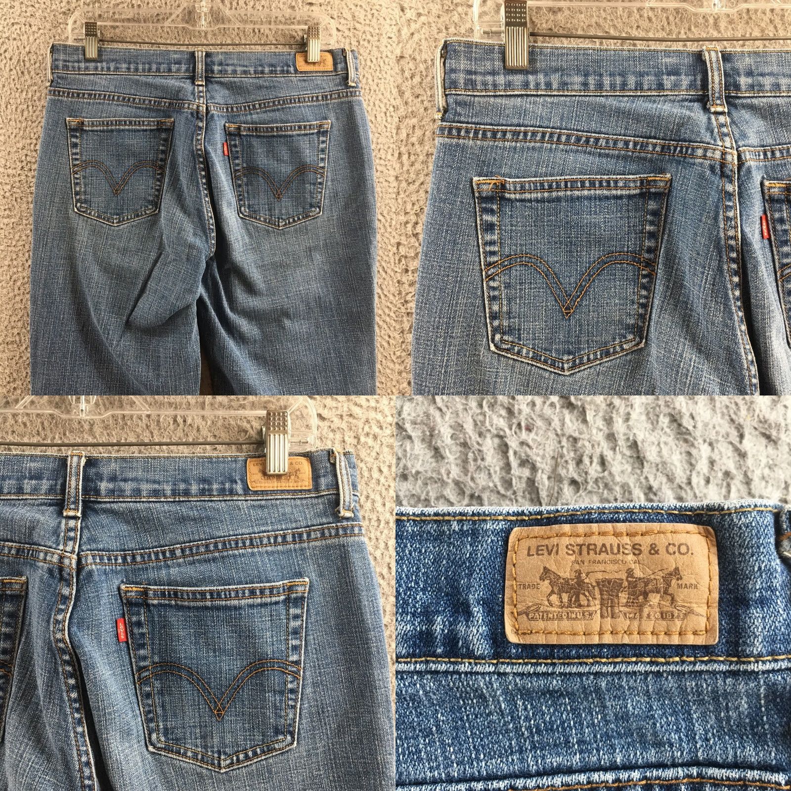 Levi's Levi's 505 Jeans Womens 12 Medium Straight Blue Denim Mid Rise Classic Jeans Size 34" / US 12 / IT 48 - 9 Thumbnail