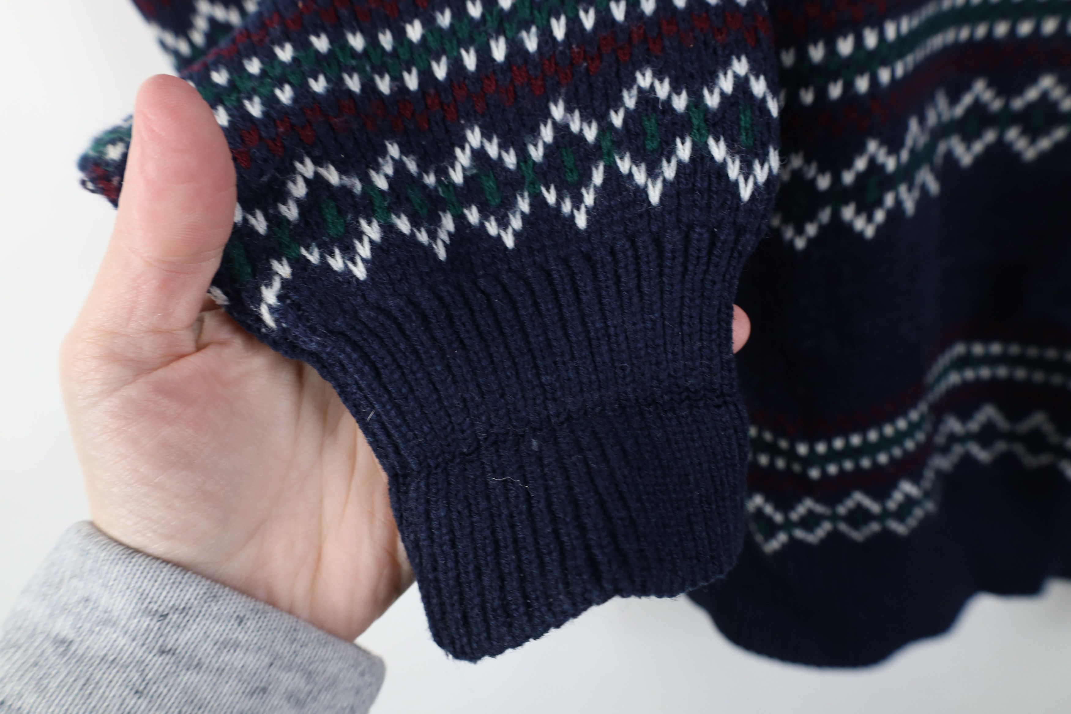 Vintage Vintage 90s Streetwear Fair Isle Knit Crewneck Sweater Size US L / EU 52-54 / 3 - 6 Thumbnail