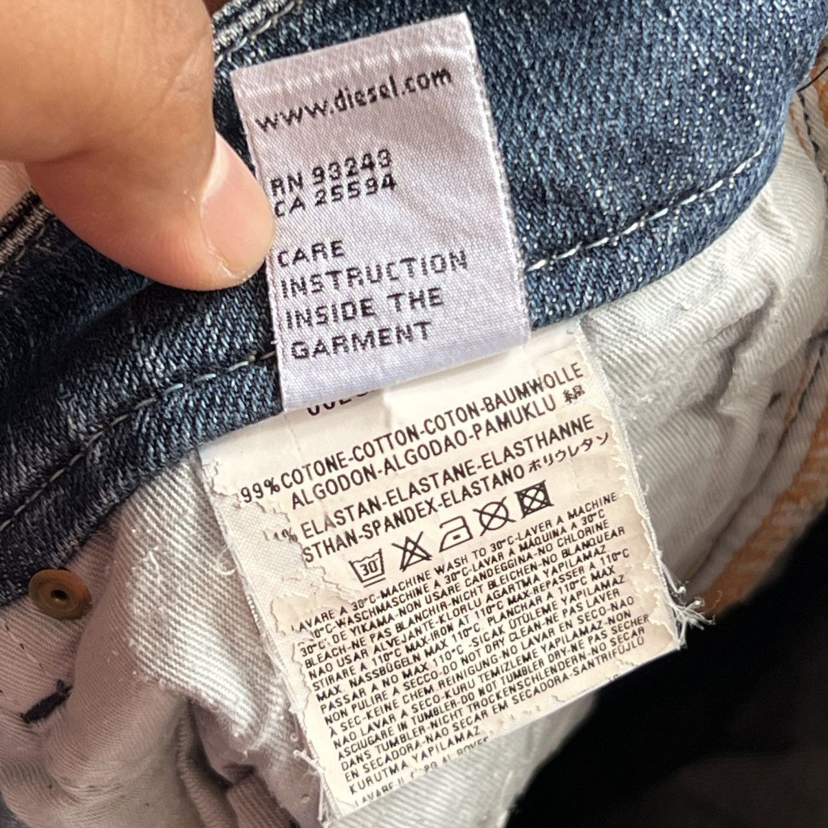 Diesel × Vintage “VINTAGE DIESEL” BOOTCUT JEANS Size 30" / US 8 / IT 44 - 15 Thumbnail