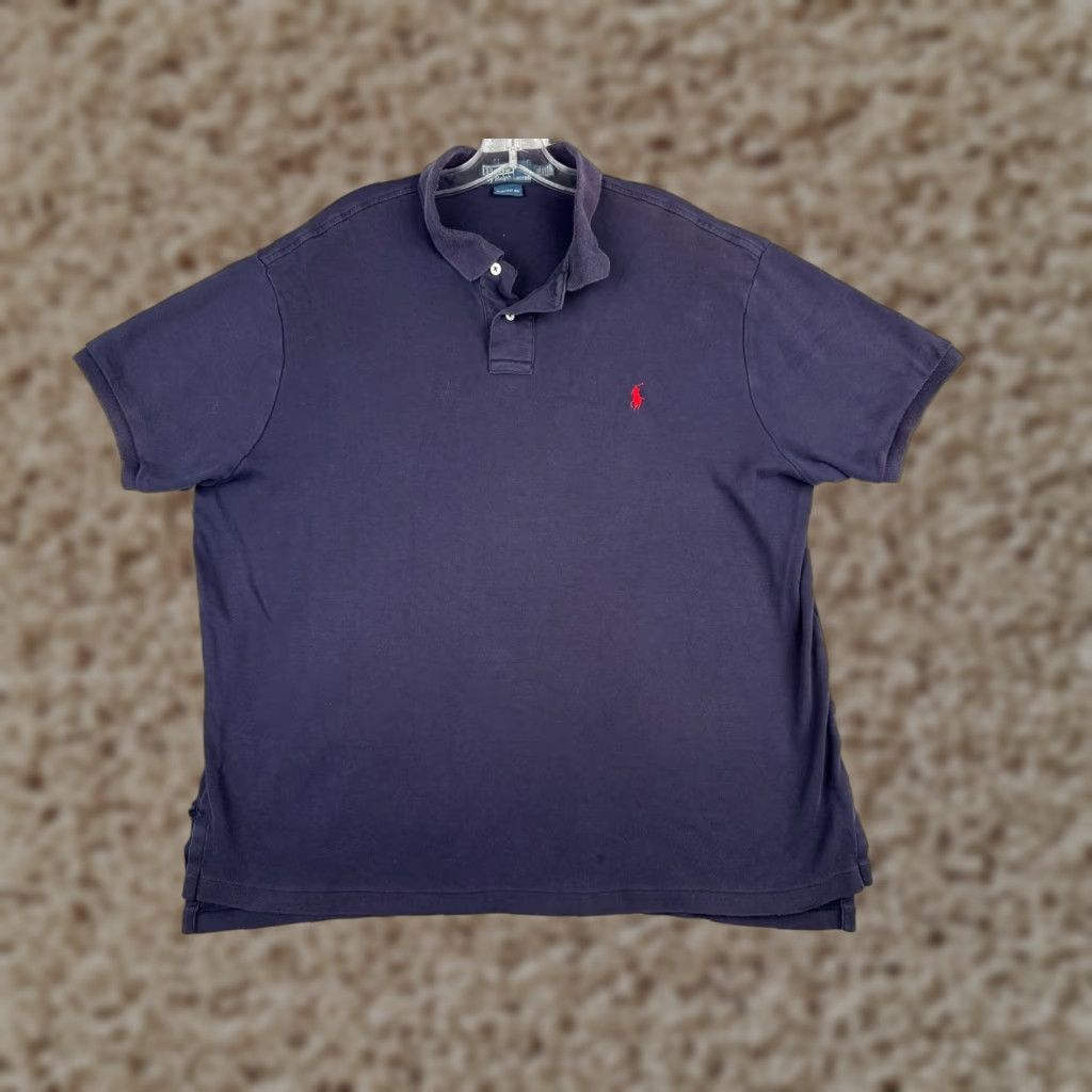 Ralph Lauren VINTAGE Polo Ralph Lauren Shirt Men 2XL Blue Cotton Jersey Custom Fit read Size US XXL / EU 58 / 5 - 1 Thumbnail