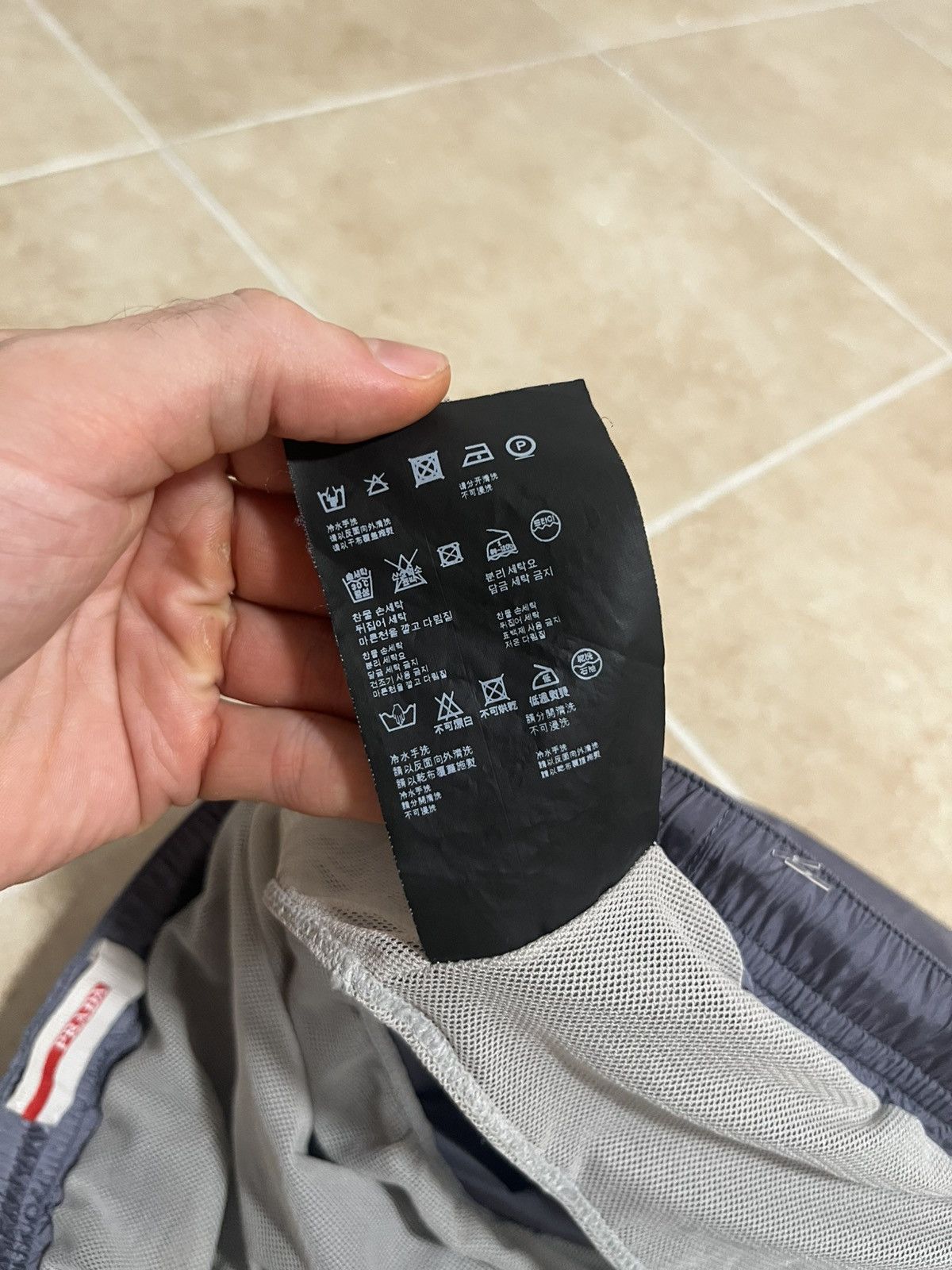 Prada Prada Shadow Grey Swim Shorts Silver line logo Size US 36 / EU 52 - 6 Thumbnail