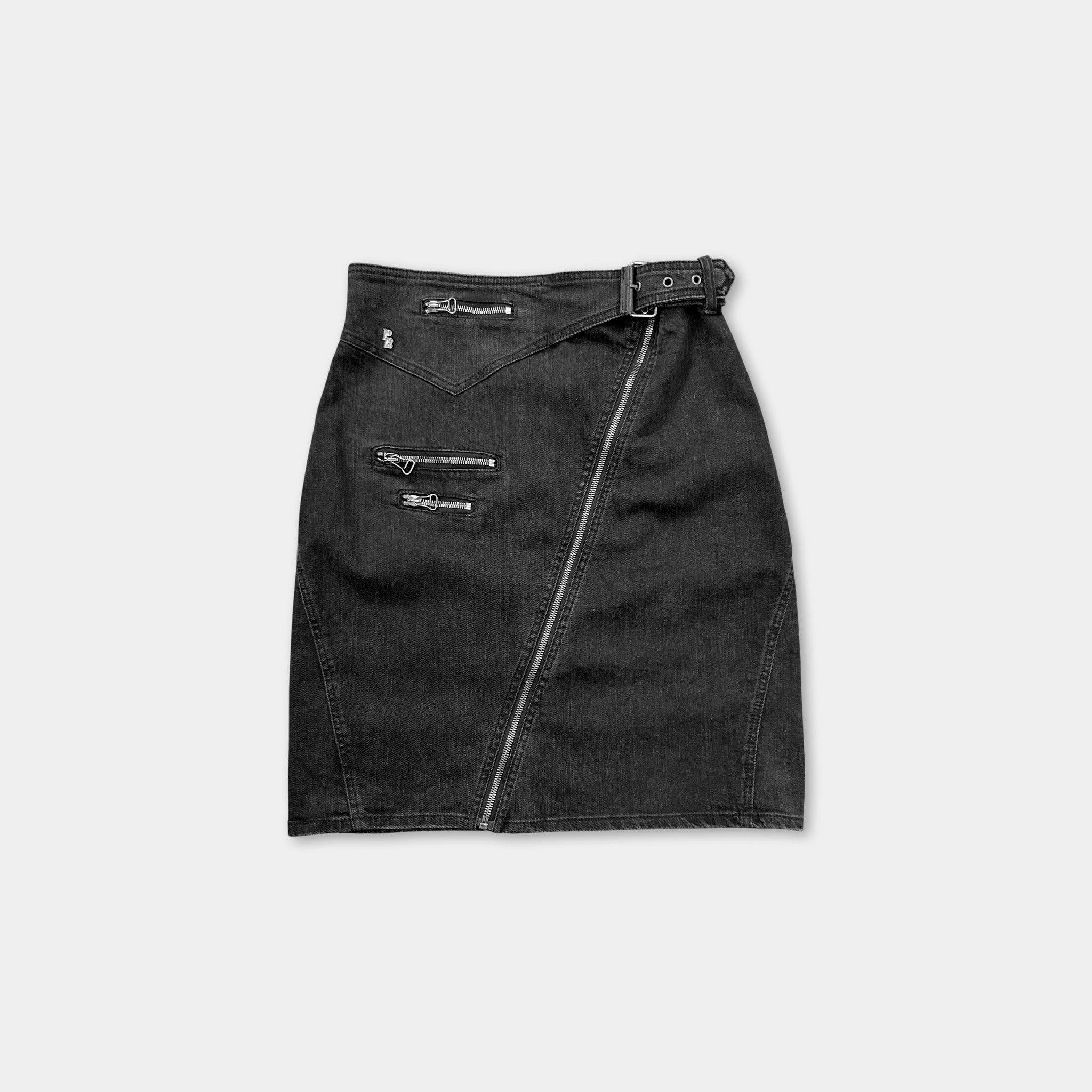 Balmain Pierre Balmain Zippers Denim Long Skirt Size 28" / US 6 / IT 42 - 1 Thumbnail