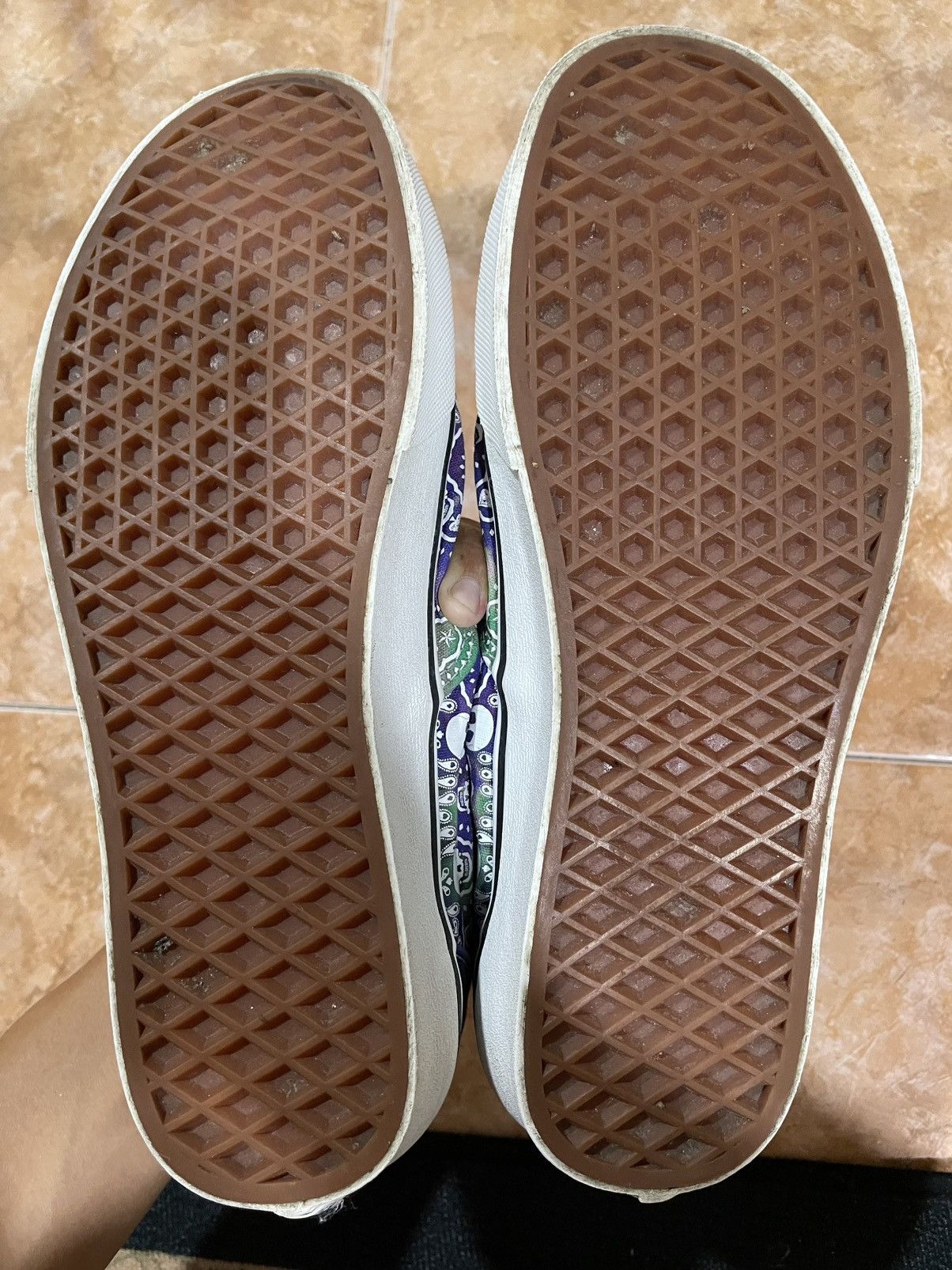 Flip Skateboards × Vans Vans Era Bandana Skull Print Green Purple - Rare Size US 7 / EU 40 - 6 Thumbnail