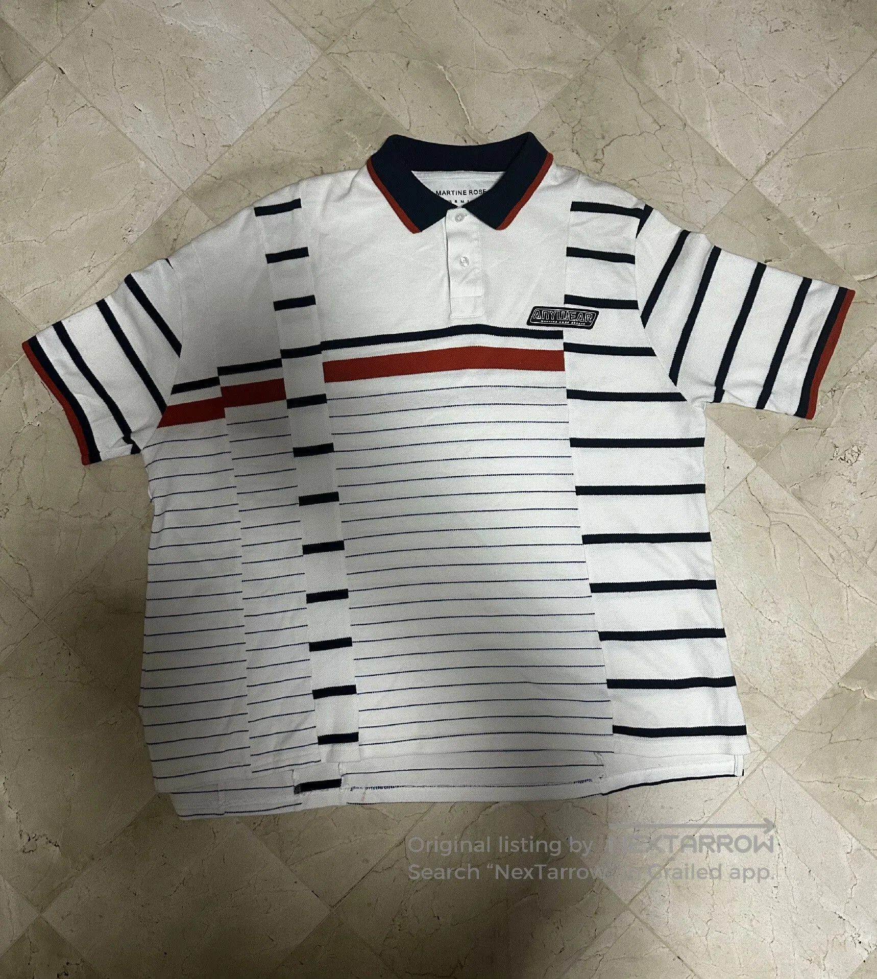 Martine Rose asymmetric cut polo shirt in xl size. Size US XL / EU 56 / 4 - 1 Thumbnail