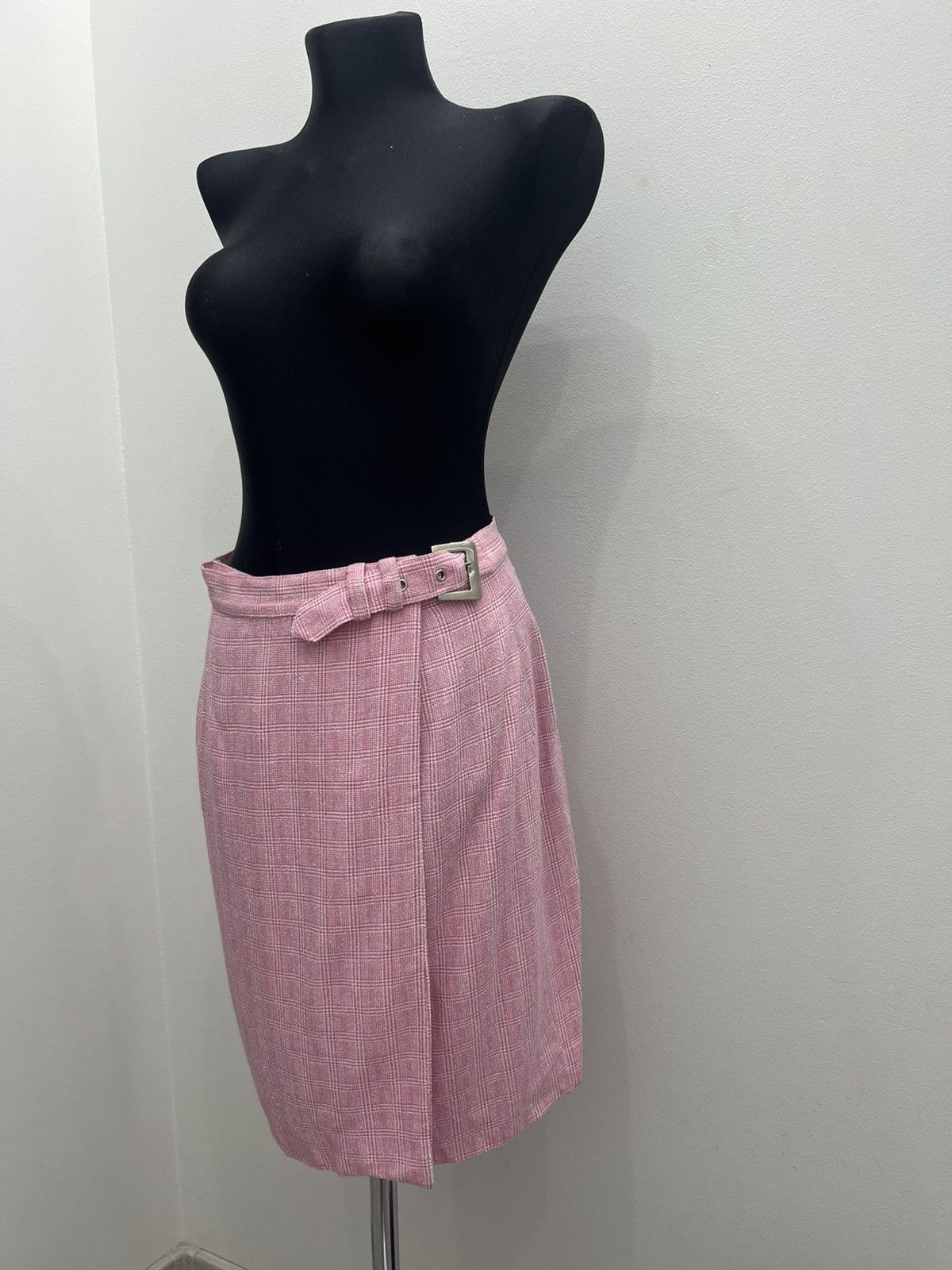 Versace Jeans Couture Vintage Archive Versace Jeans Couture Pink Check Belt Skirt Size 30" / US 8 / IT 44 - 2 Thumbnail