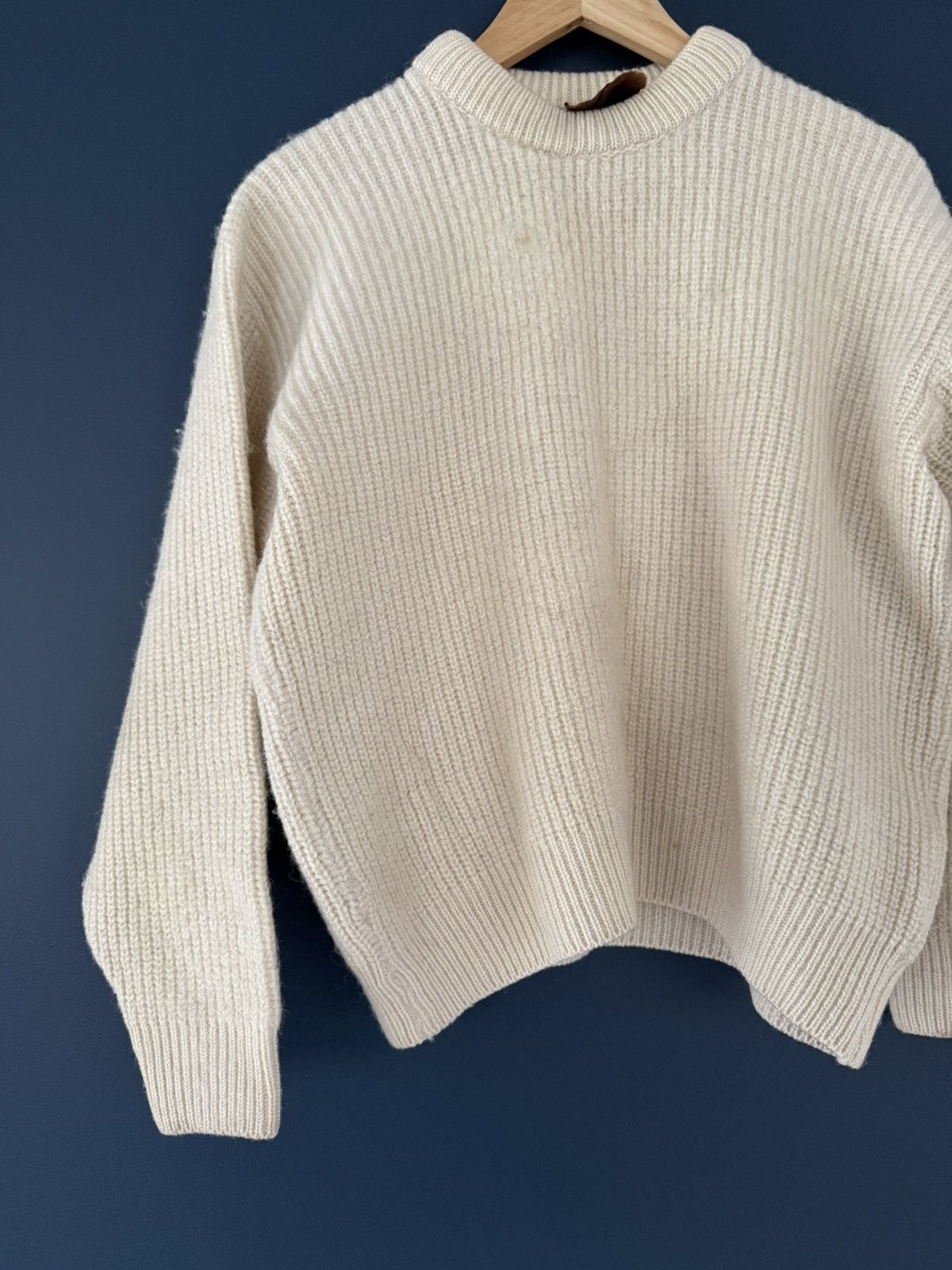 Barbour Vintage 80s Barbour Wool Knit Fisherman Croped Sweater Size US M / EU 48-50 / 2 - 2 Thumbnail