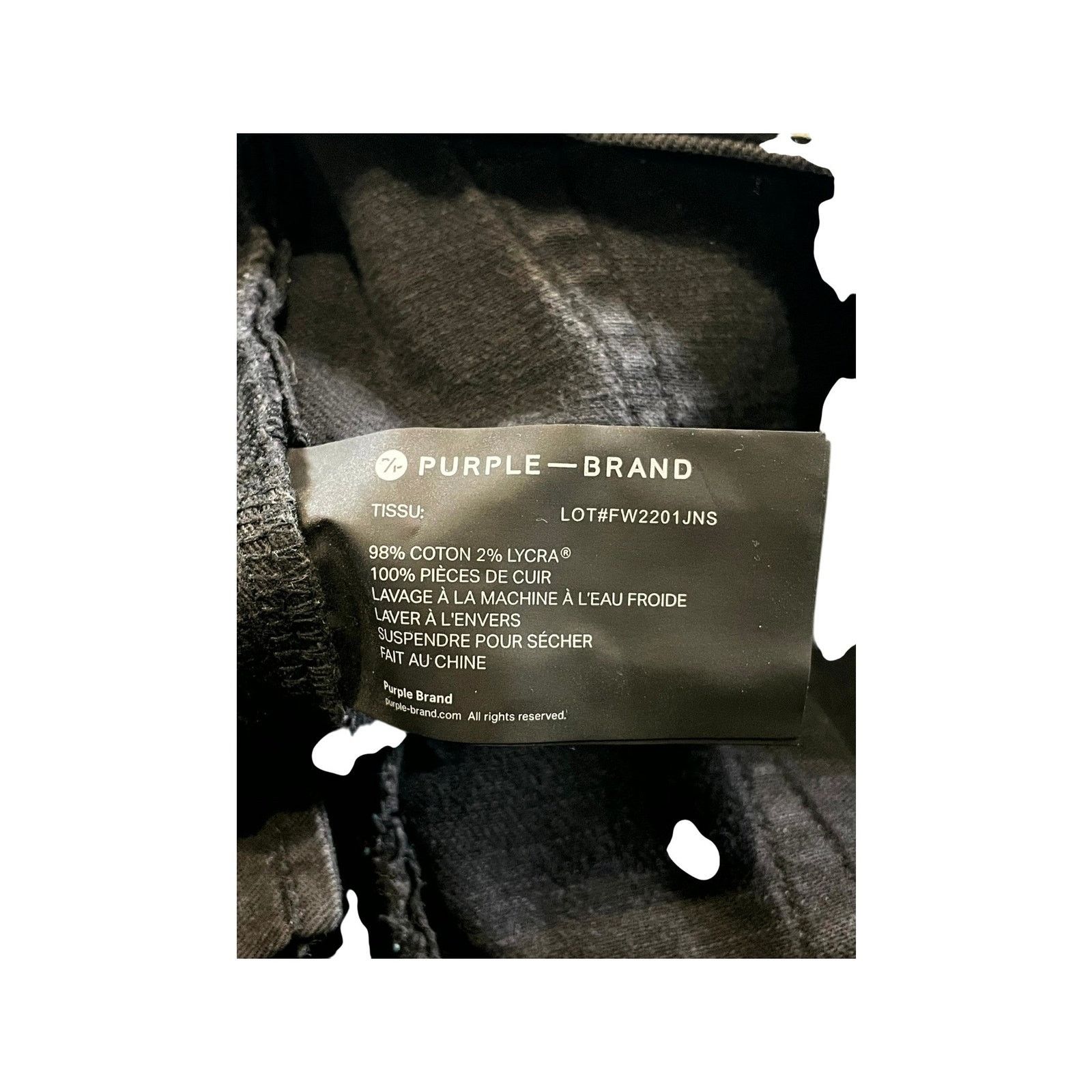 Purple Brand Purple Brand Patchwork Black & Silver Jeans Size US 30 / EU 46 - 11 Thumbnail