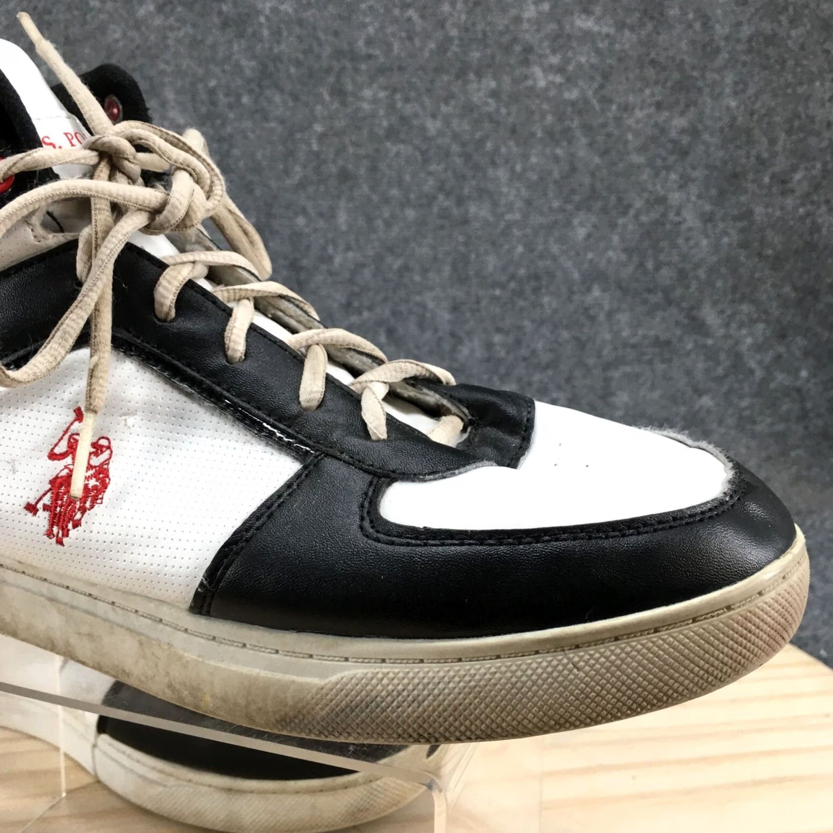 Vintage US Polo Assn Shoes Mens 10.5 High Top Basketball Sneakers Black Lace Up Size US L / EU 52-54 / 3 - 7 Thumbnail