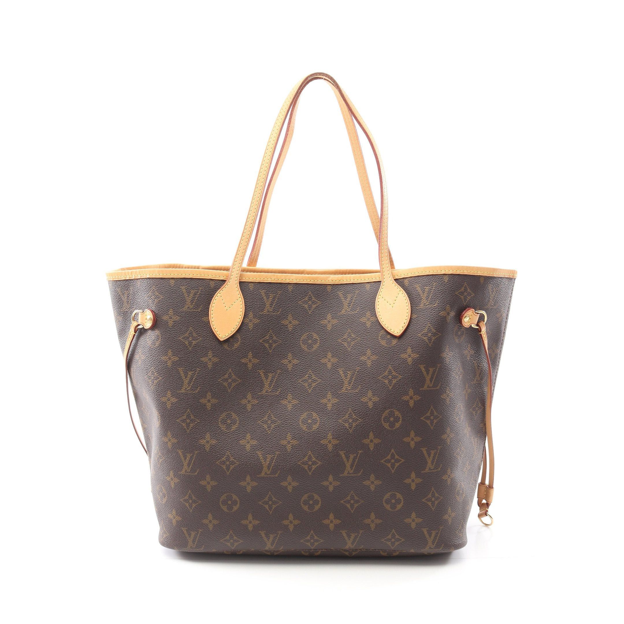 Louis Vuitton Louis Vuitton Neverfull Mm Monogram Shoulder Bag Tote Leather Brown Size ONE SIZE - 1 Thumbnail