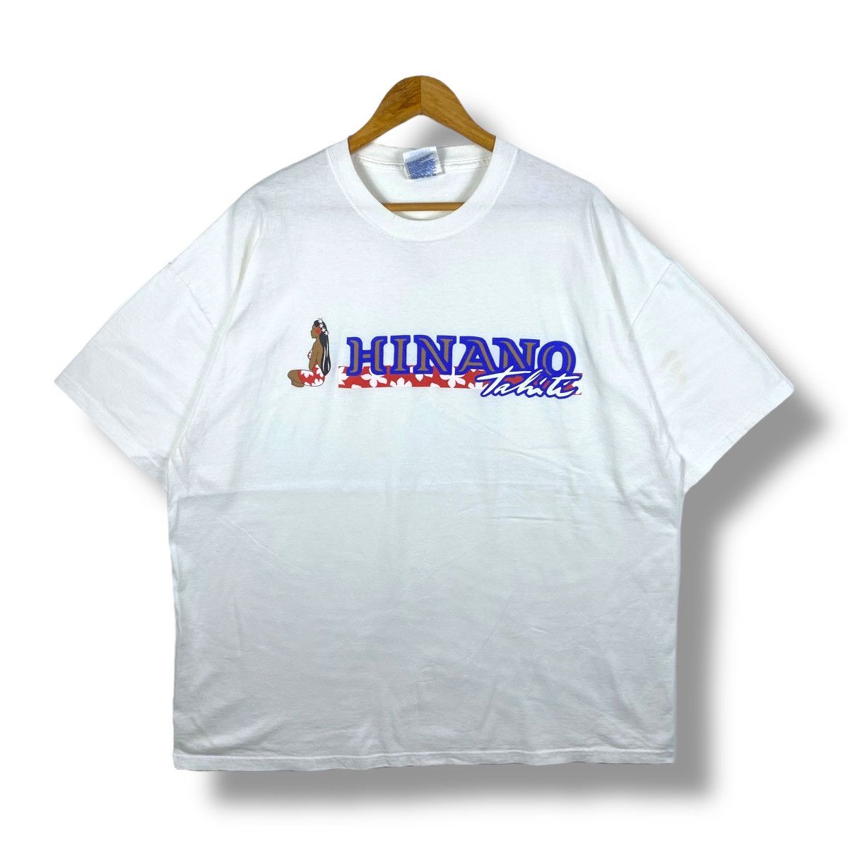 Vintage Vintage 90's HINANO TAHITI Beer Graphic Tee Shirt 2-Large Size US XL / EU 56 / 4 - 1 Thumbnail