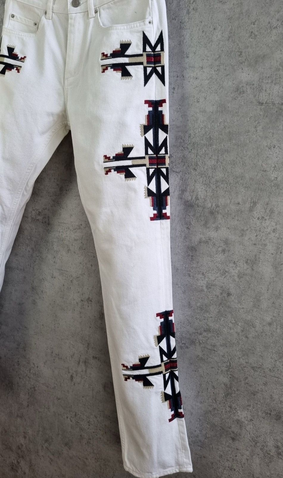 Isabel Marant Isabel Marant Jeans Art Embroidery Design Denim Pants Size US 34 / EU 50 - 6 Thumbnail