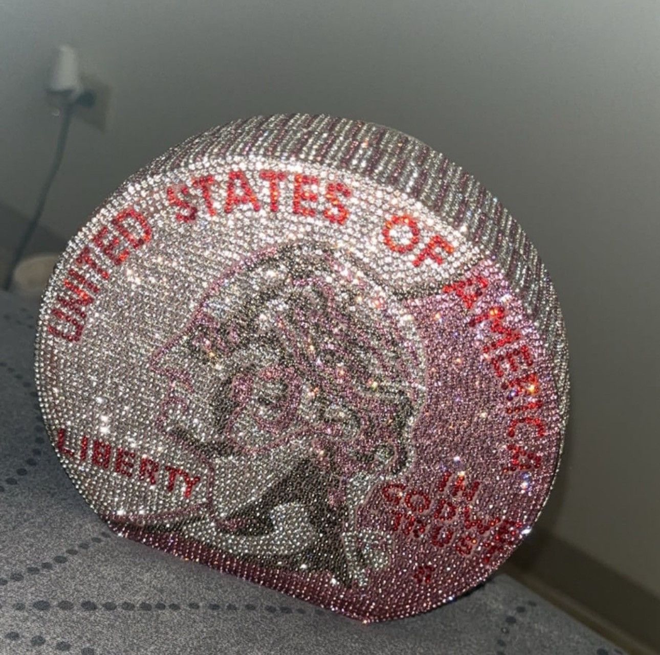 Other Rhinestone money circular clutch Size ONE SIZE - 1 Thumbnail