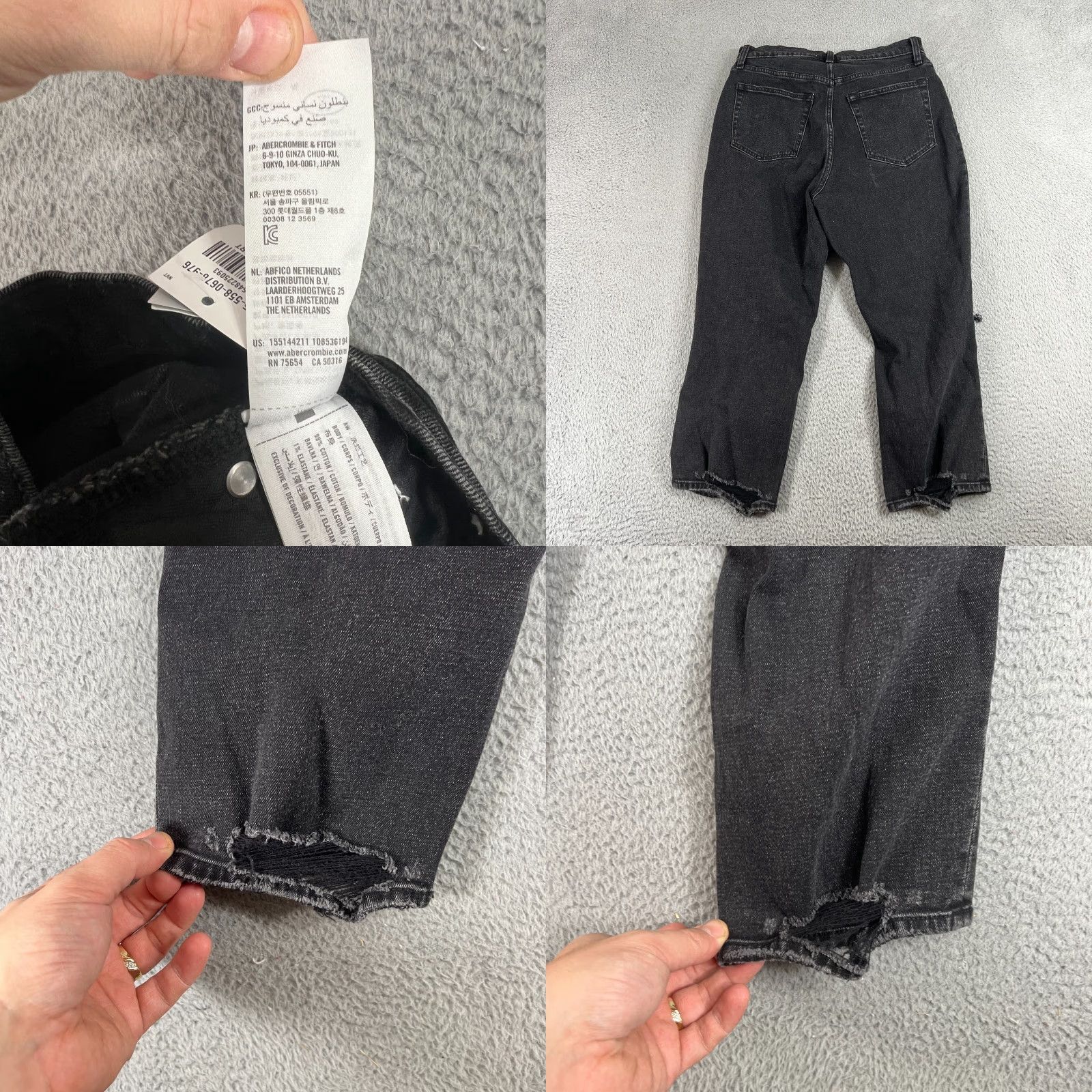 Abercrombie & Fitch Abercrombie & Fitch Jeans Regular Womens Size 8 Black High Rise Straight Inseam 22in Vintage No N/A? Size 30" / US 8 / IT 44 - 9 Thumbnail