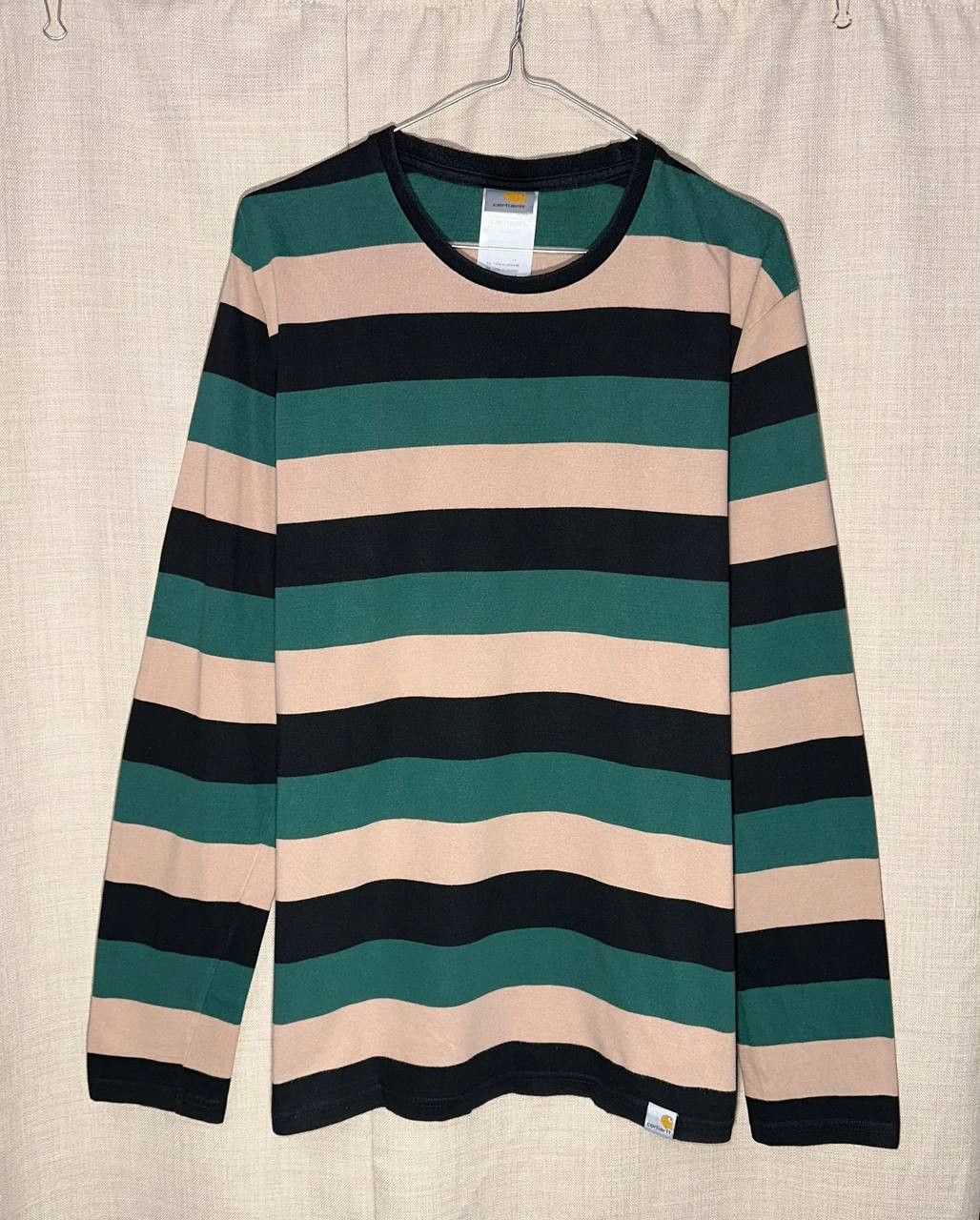 Carhartt Carhartt LongSleeve T-Shirt Black Orange Green Striped Shirt Size US L / EU 52-54 / 3 - 1 Thumbnail