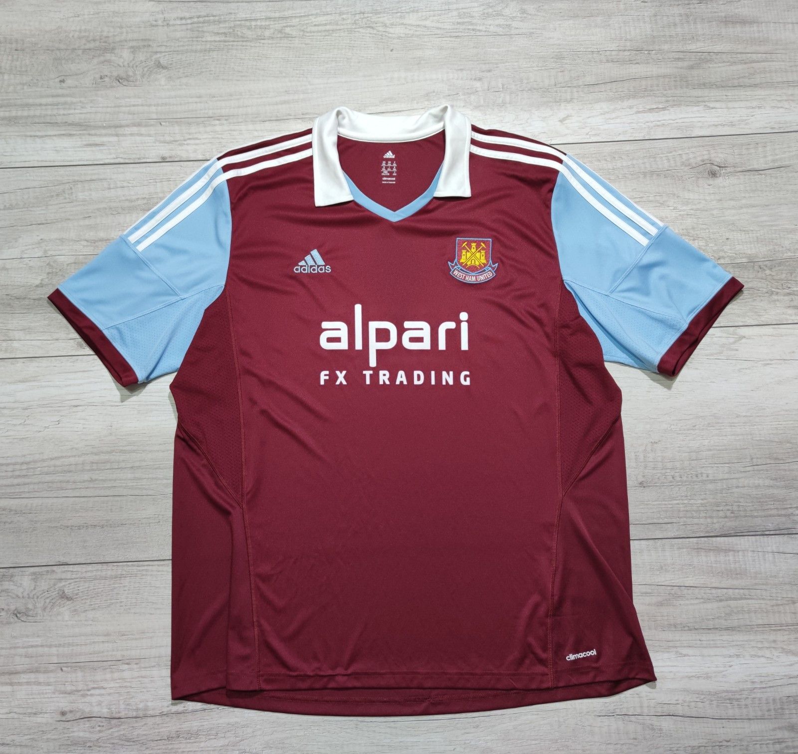 Adidas West Ham 2013-2014 Football Jersey Shirt Size UK 2XL Size US XXL / EU 58 / 5 - 1 Thumbnail