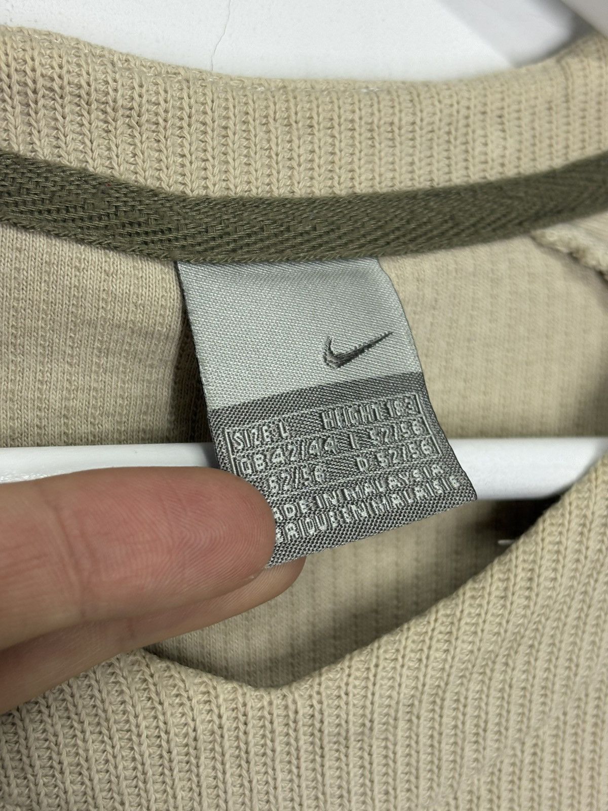 Nike Vintage Y2K Nike Drill Athletic Ribbed Sweatshirt Swoosh Size US L / EU 52-54 / 3 - 9 Thumbnail