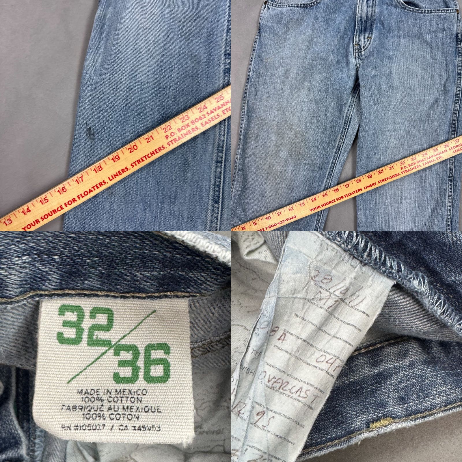 Ariat Ariat Jeans Mens 32x36 Blue M1 Denim Pants Distress Western Chore Workwear 5-Pocket Regular Fit Size US 32 / EU 48 - 8 Thumbnail