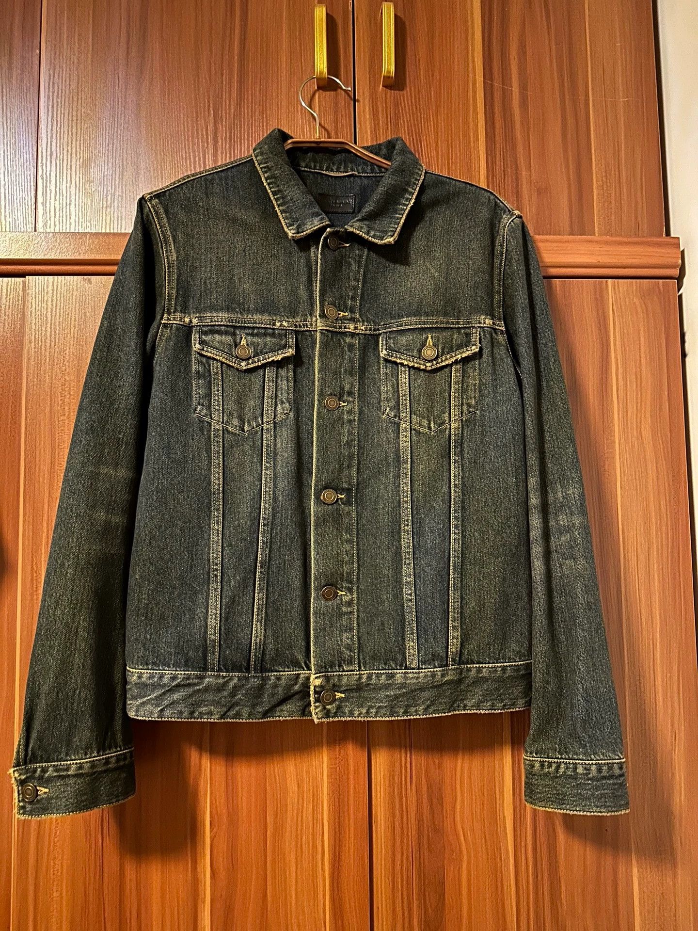 Saint Laurent Paris Wash and make old denim jacket