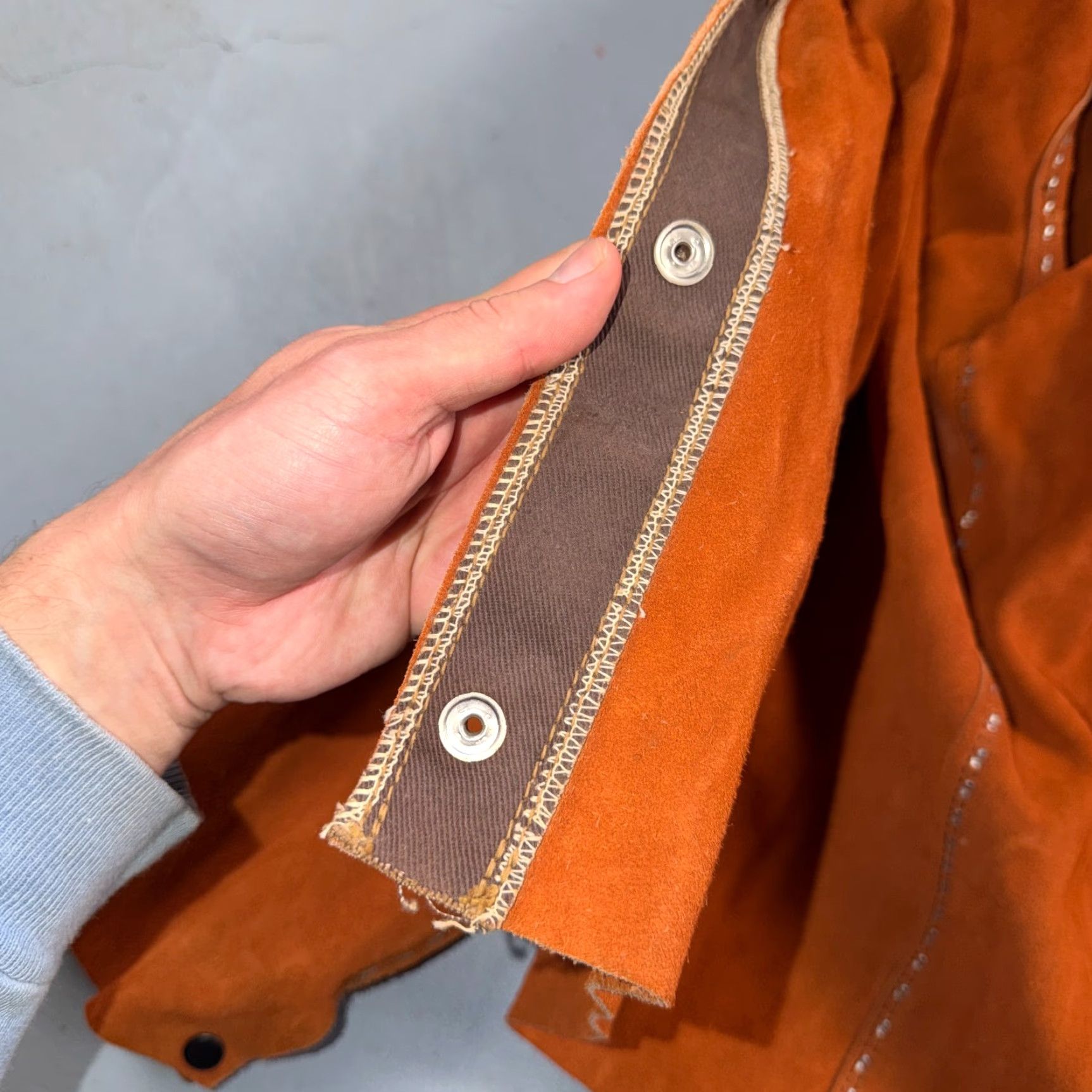 Vintage VINTAGE 60s 50s Brown Suede Leather Jacket Western Snap Cowboy Medium Mens Size US M / EU 48-50 / 2 - 4 Thumbnail
