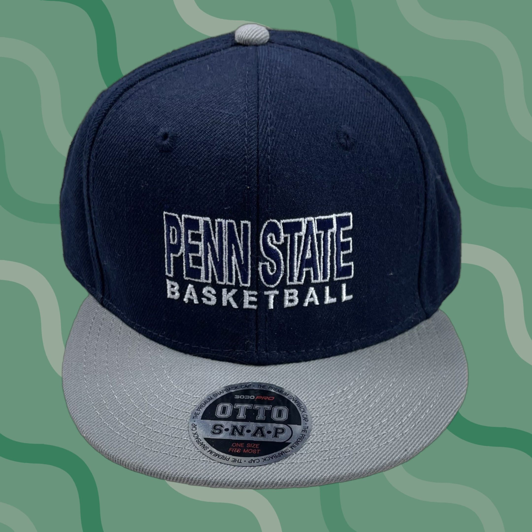 Vintage VINTAGE Penn State Hat Snapback Nittany Lions PSU Basketball Otto Cap One Size Blue Wool Blend Adjustable 90s Mens Size ONE SIZE - 1 Thumbnail