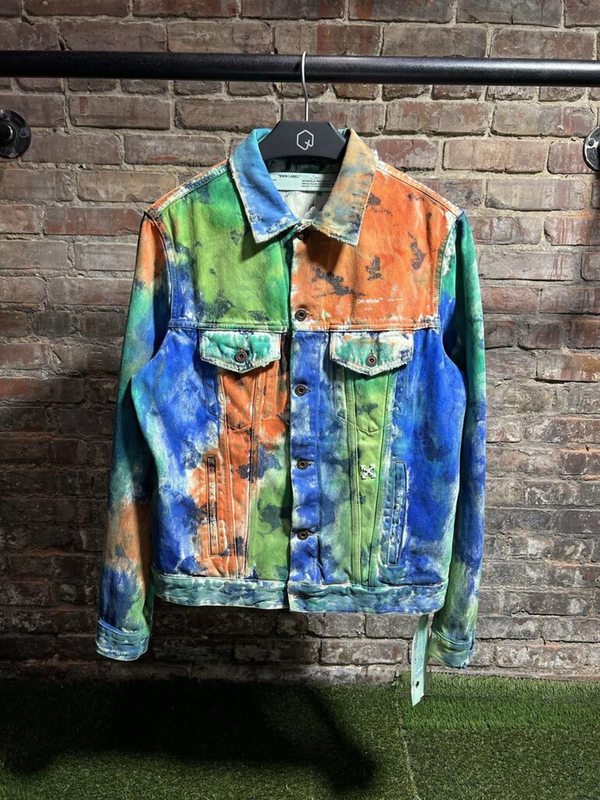 Off-White Off-White Tye Dyed Denim Jacket Sz. L Size US L / EU 52-54 / 3 - 1 Thumbnail