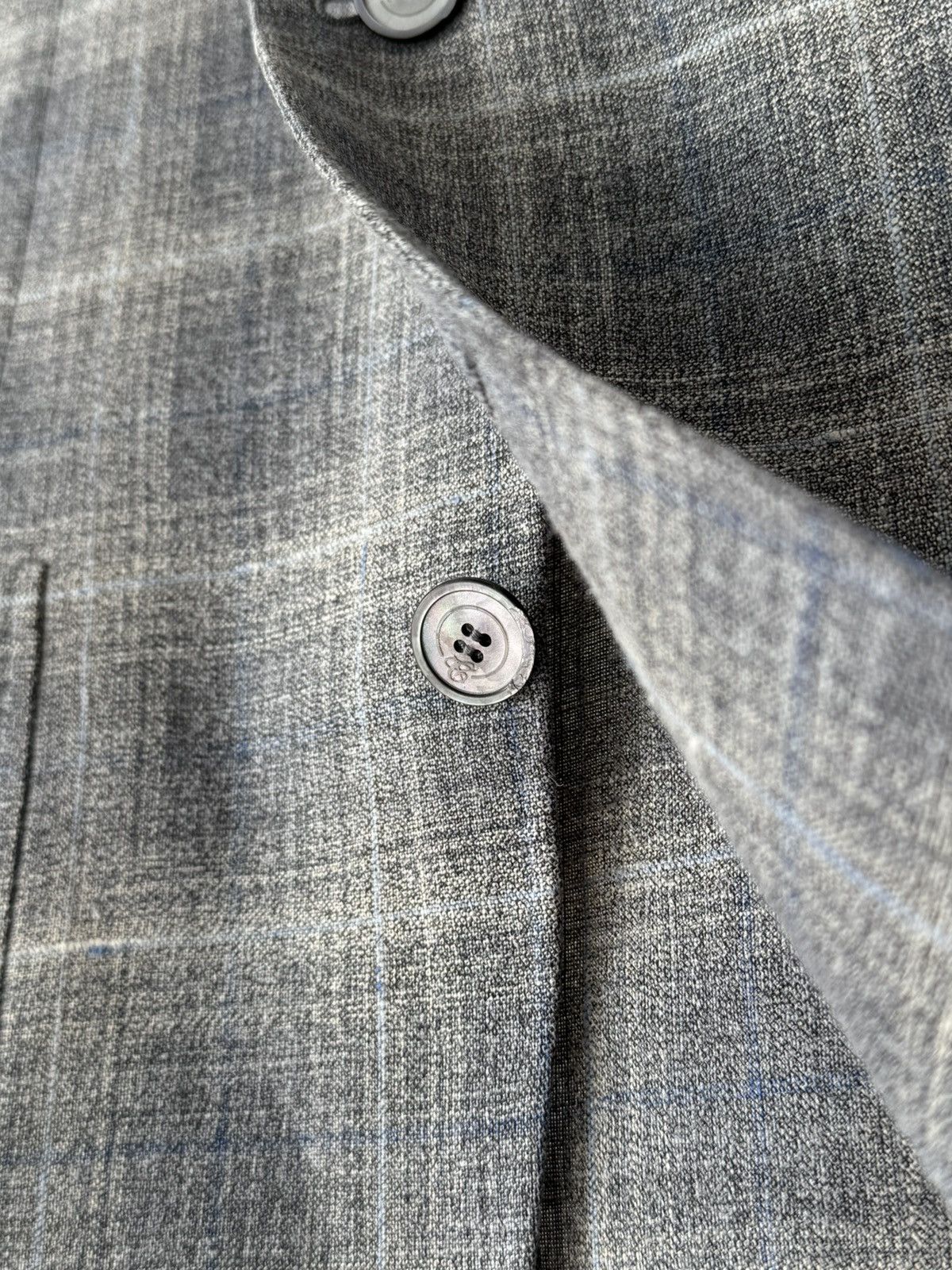 Canali Canali Kei Wool, Silk & Linen Two Button Sport Grey Jacket Size 42R - 4 Thumbnail
