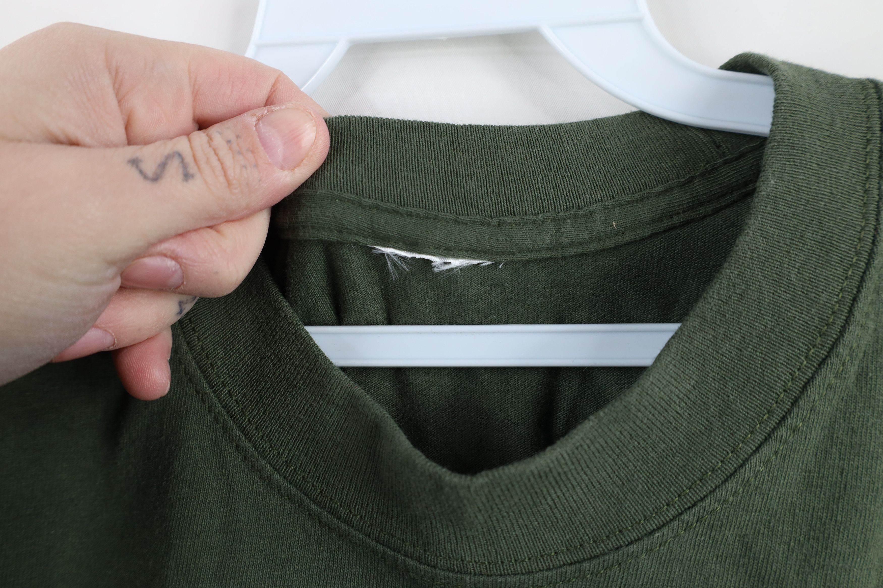 Vintage Vintage 90s Streetwear Heavyweight Cotton T-Shirt Green Size US M / EU 48-50 / 2 - 4 Thumbnail