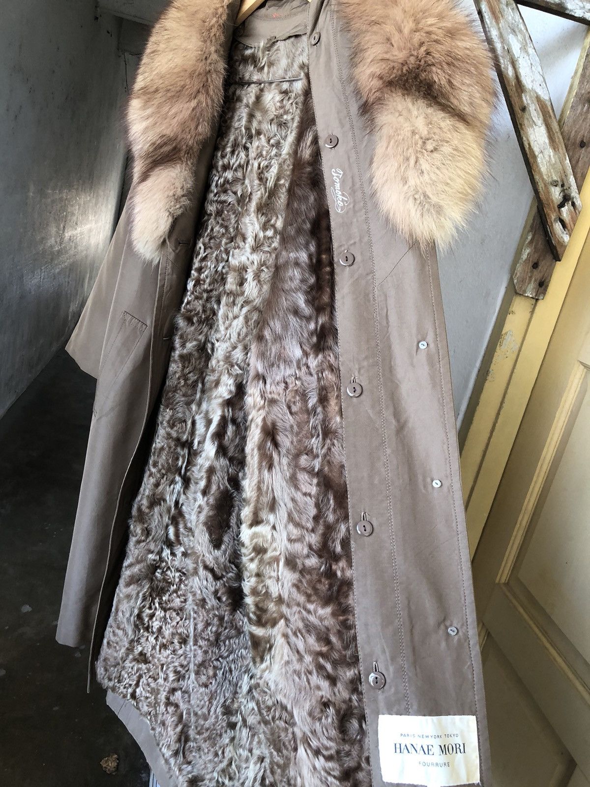 Japan Made🔥 Hanae Mori Fourrure Fur Long Coat