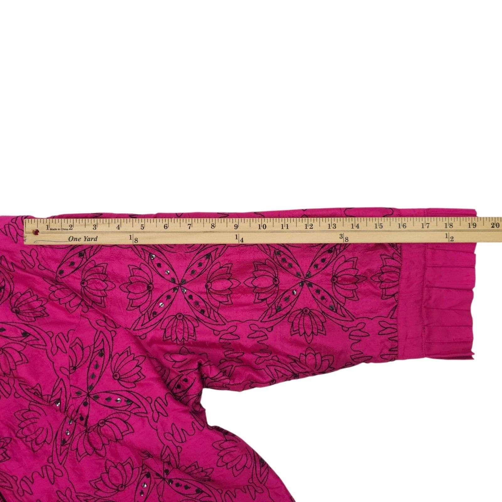 Other Bleu Bayou Pink Embroidered Sequin Jacket 1X Boho Y2K Artsy Size XXL / US 16-18 / IT 52-54 - 8 Thumbnail
