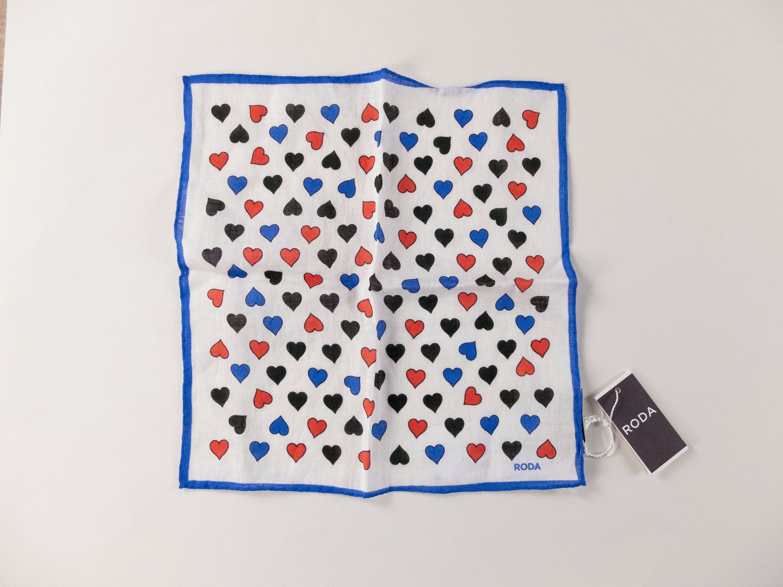 Other RODA 3 x hand made linen paisley heart floral pocket squares Size ONE SIZE - 6 Thumbnail