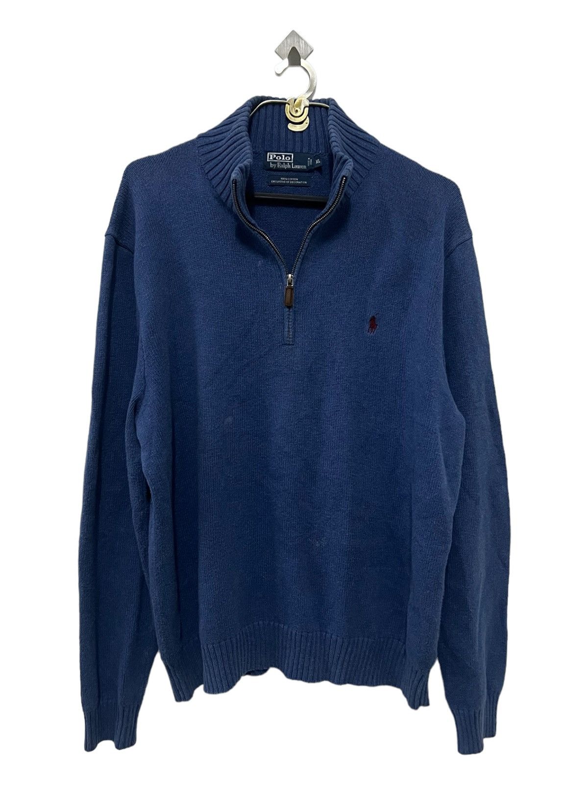 Polo Ralph Lauren × RRL Ralph Lauren Y2K Polo Ralph Lauren Half Zipper Knitted Sweater Pullover Size US XL / EU 56 / 4 - 3 Thumbnail
