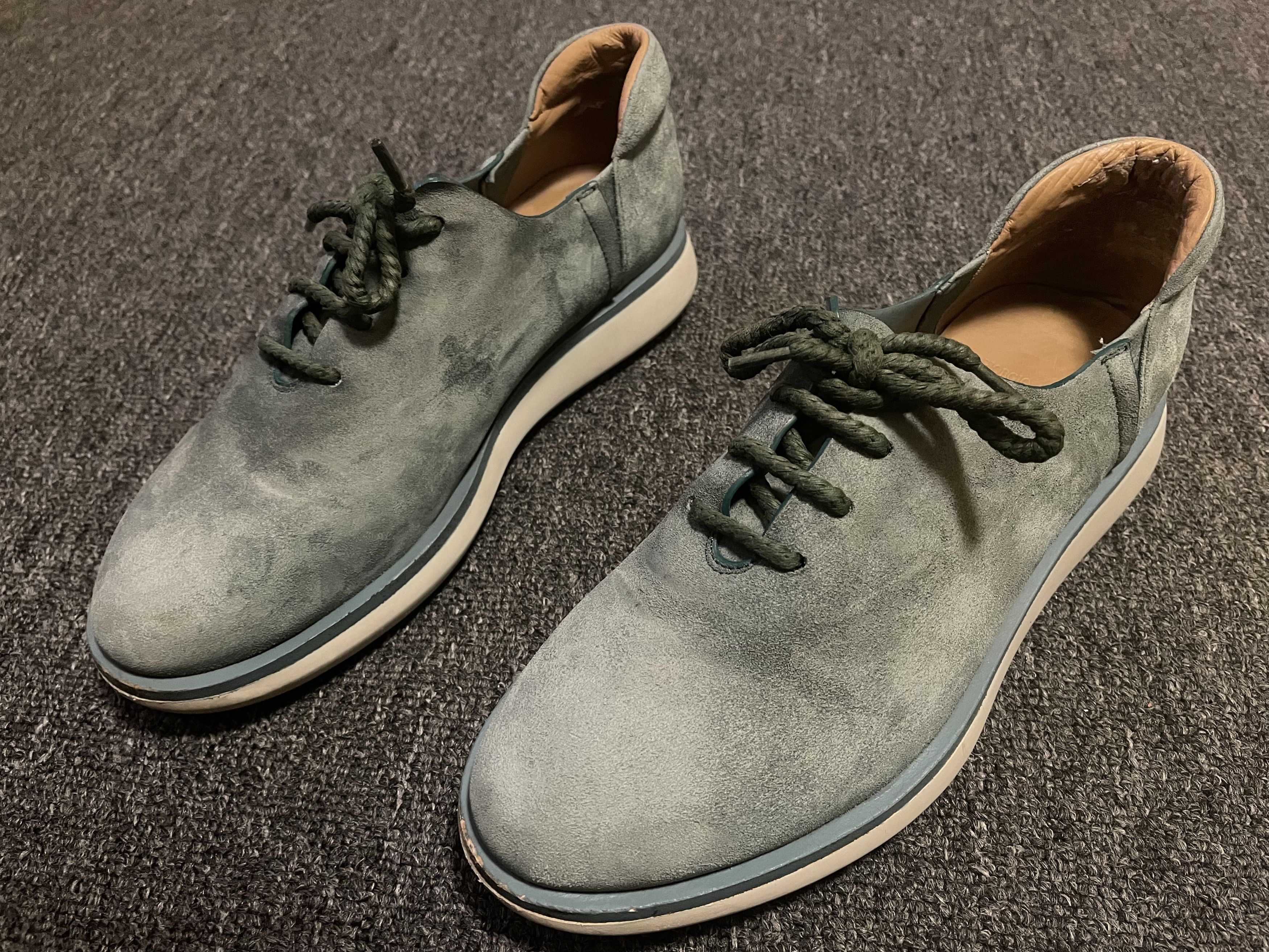 Giorgio Armani Giorgio Armani Light blue brushed leather loafers size 6 Size US 6 / EU 39 - 2 Thumbnail