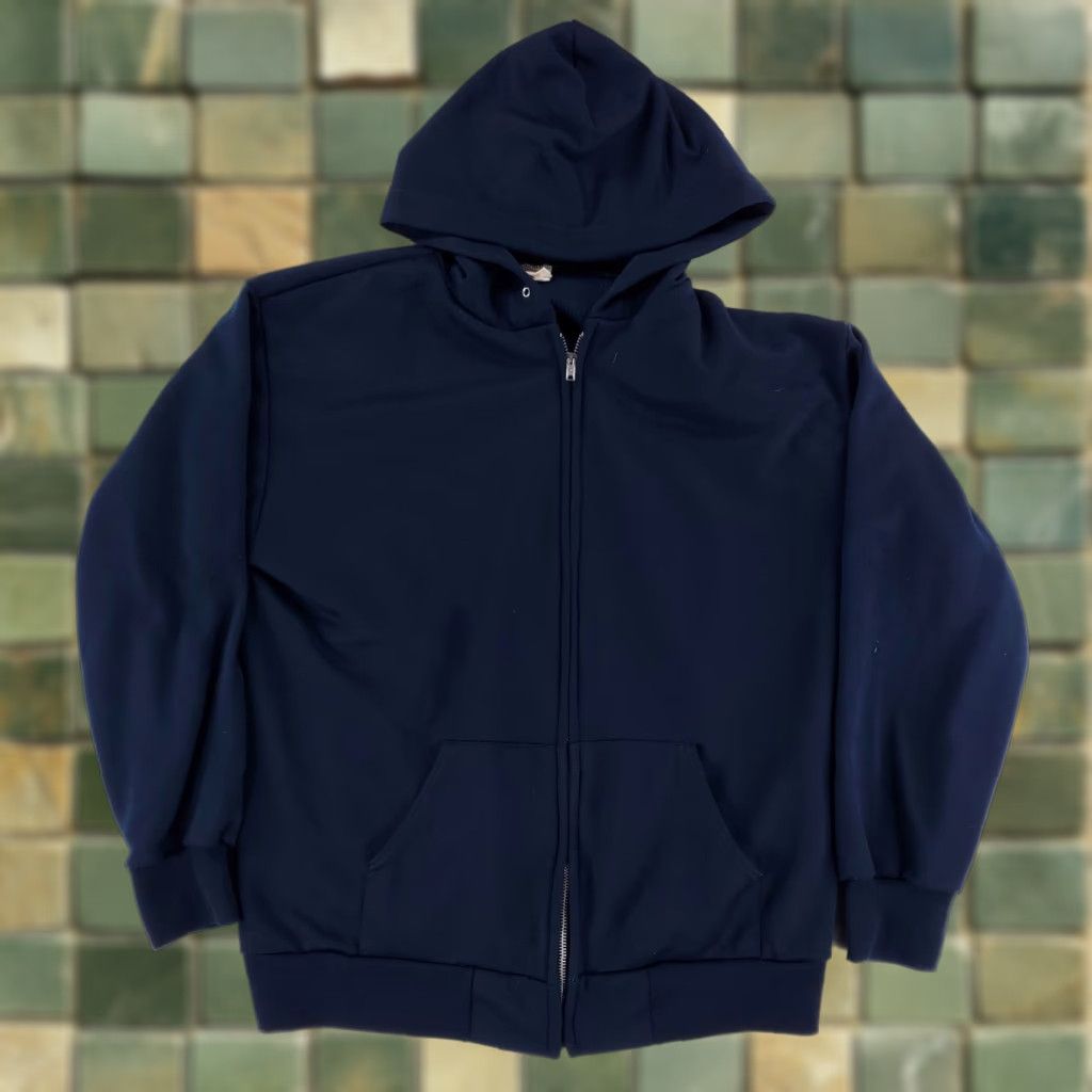 Vintage VINTAGE Sportswear Full Zip Hoodie Jacket Blue XL Mens Thermal Lined 80s 90s Windbreaker Jacket Size US XL / EU 56 / 4 - 1 Thumbnail