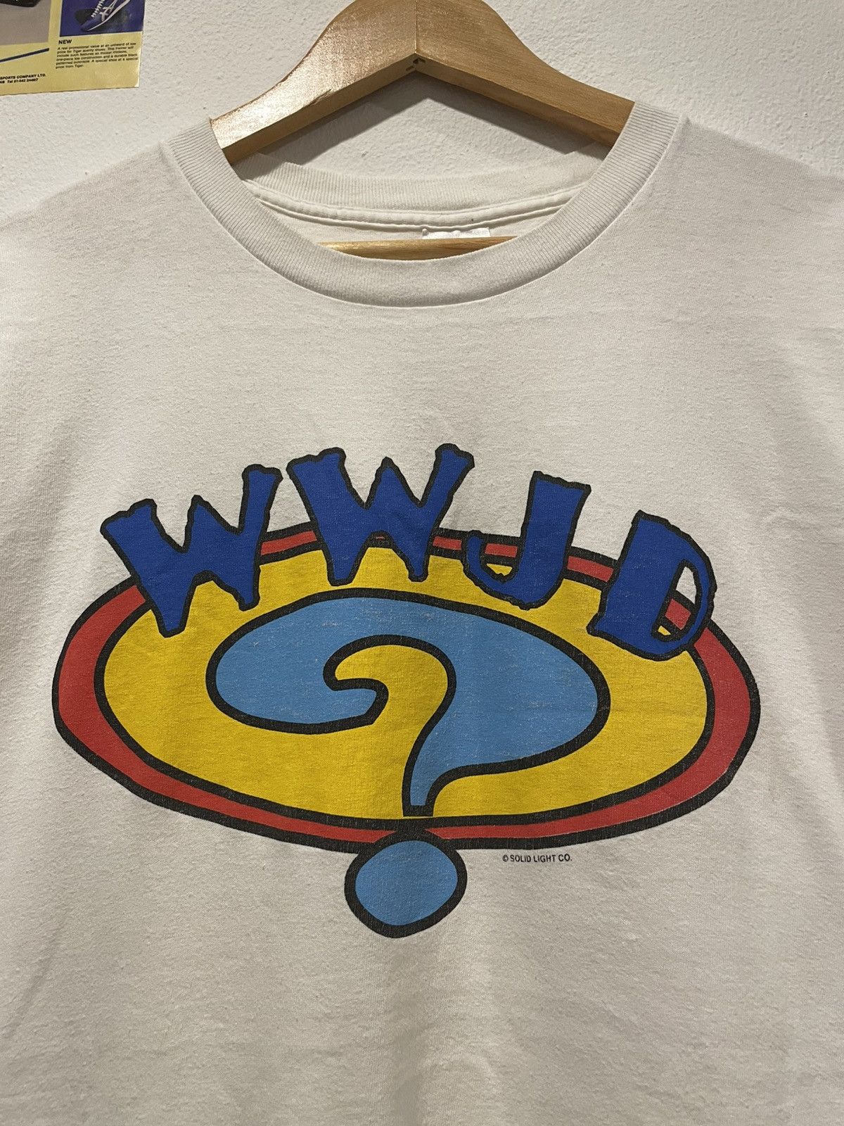 Other Vintage 90s Solid Light What Would Jesus Do T-Shirt. Size US XL / EU 56 / 4 - 3 Thumbnail