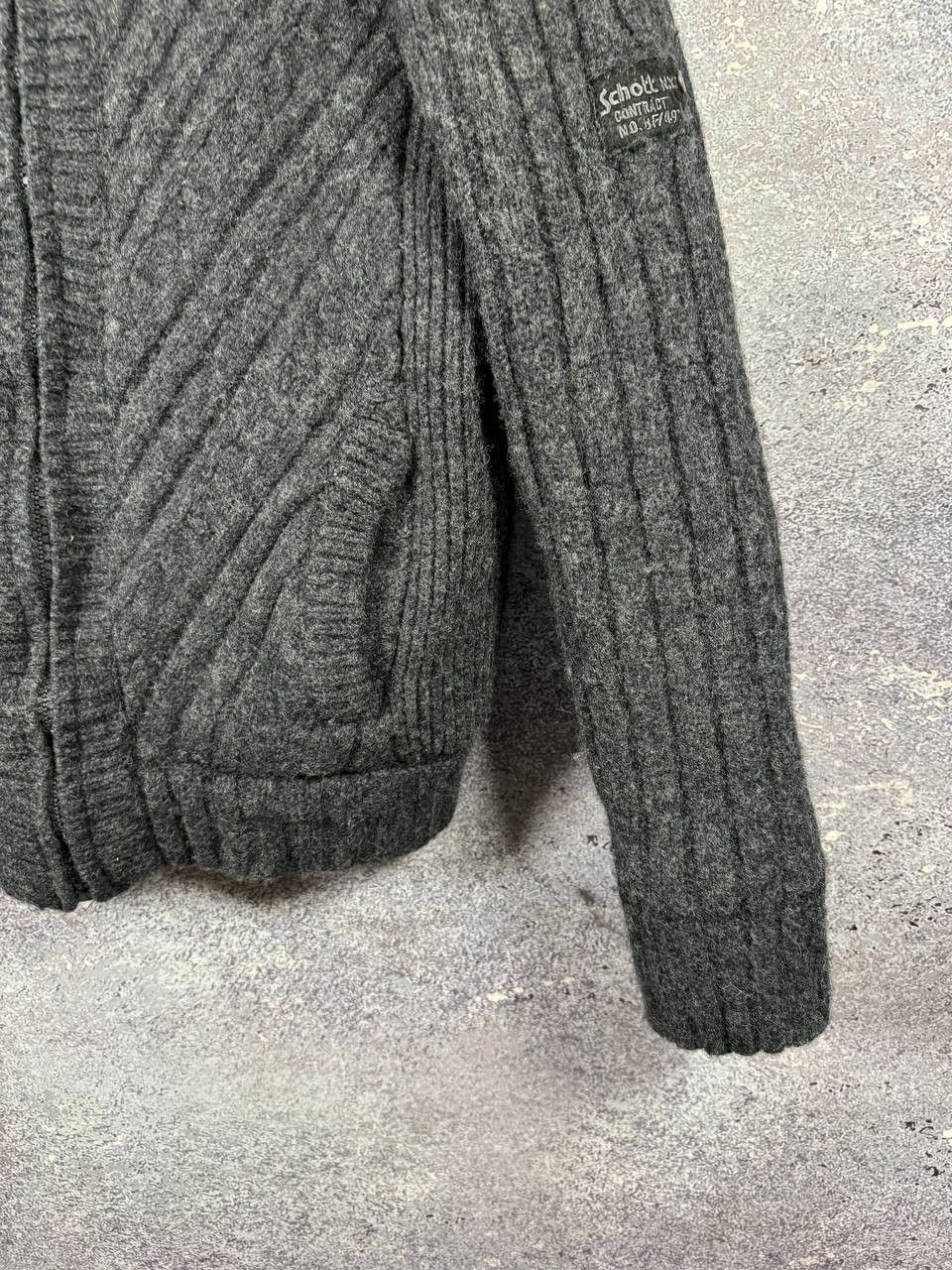 Schott × Vintage Vintage Schott NYC Wool Hooded Gray Jacket Large Military Size L / US 10 / IT 46 - 6 Thumbnail