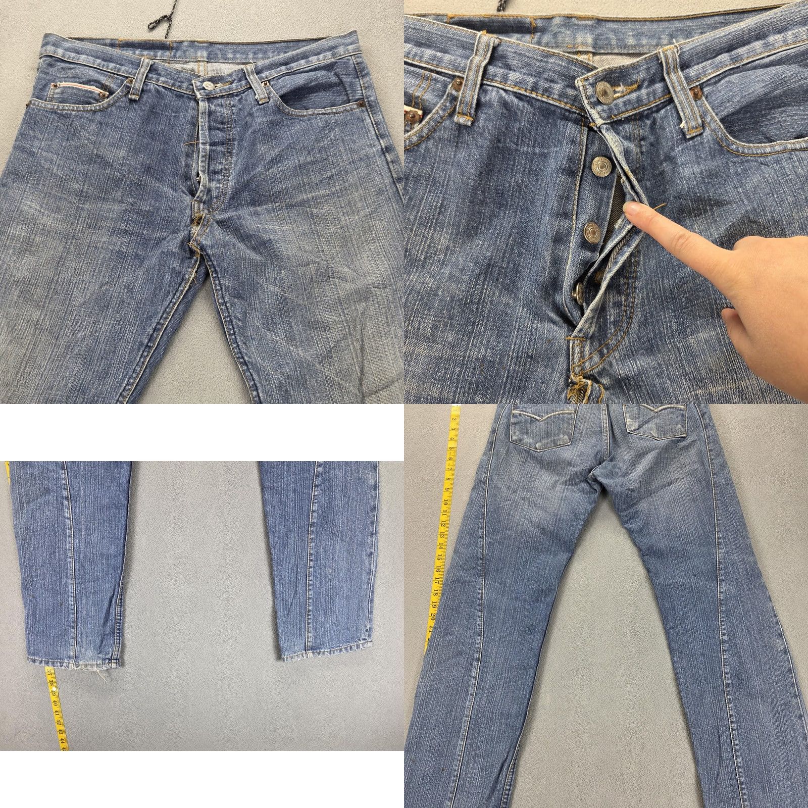Levi's Levis 501 Jeans Mens Straight Denim Blue Medium Wash 32x30 Classic Fit Pockets Button Vintage No Size US 32 / EU 48 - 9 Thumbnail