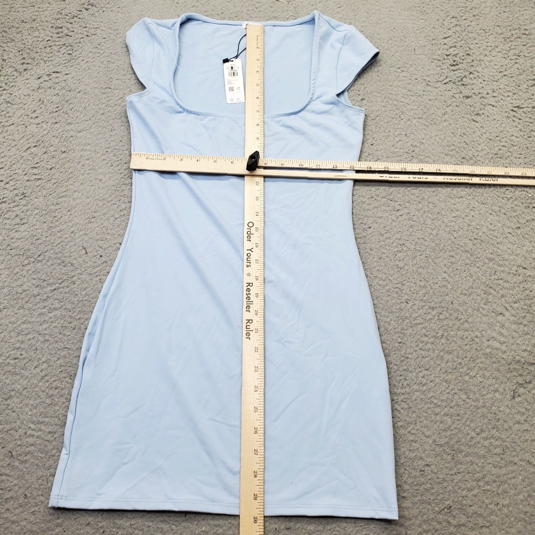 Garage Garage Mini Dress Womens PS Blue Stretch Square Neck Cap Sleeve Short Short Dress Size S / US 4 / IT 40 - 5 Thumbnail