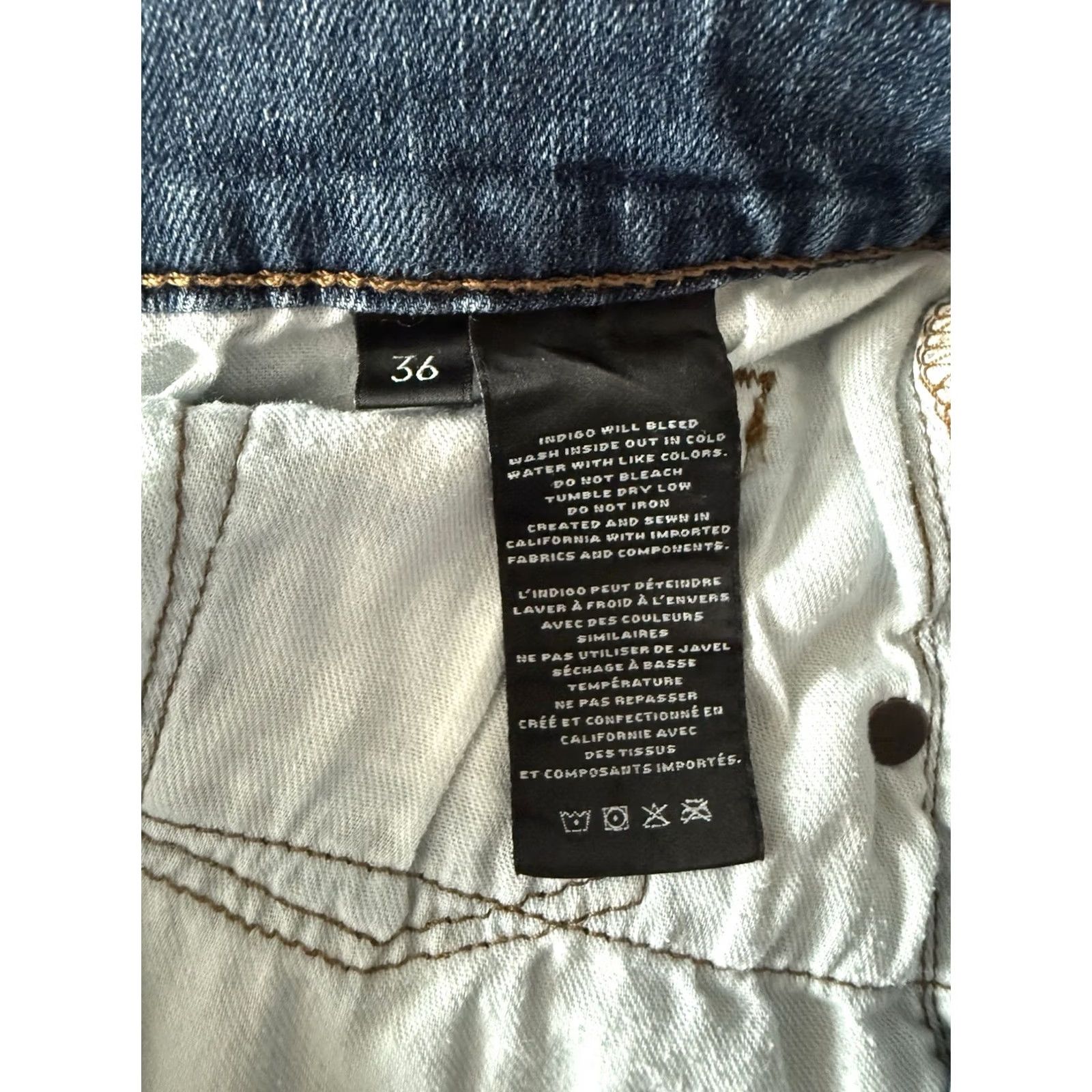 J Brand J Brand Kane Jeans Mens Size 36 Slim Straight Denim Blue 5-Pocket Logo Zipper Button Inseam 28" Regular Rise Mid Vintage: No Size US 37 - 5 Thumbnail