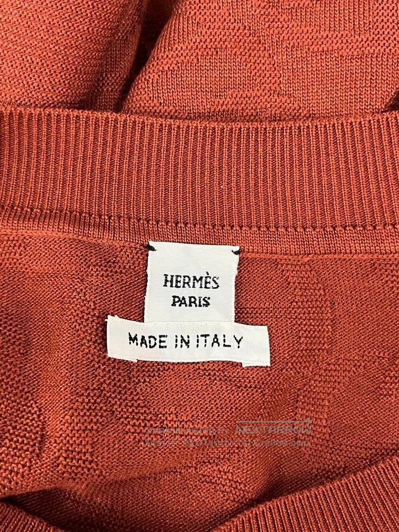 Hermes Hermes Brick Red Pig Nose Printed Short Sleeve Crew Neck T Size XXS / US 00 / IT 34 - 4 Thumbnail