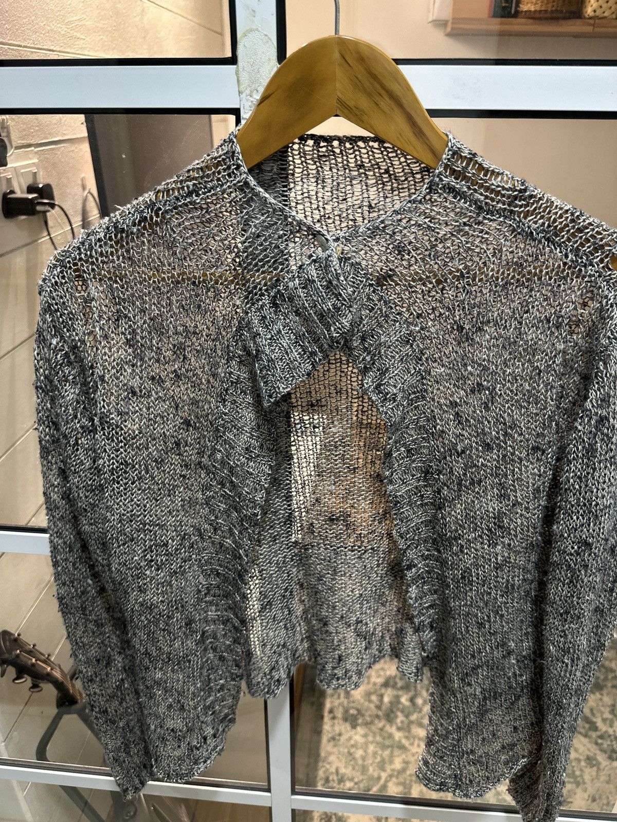 Issey Miyake Plantation By Issey Miyake Fishnet Cardigan (Hemp) Size US M / EU 48-50 / 2 - 3 Thumbnail